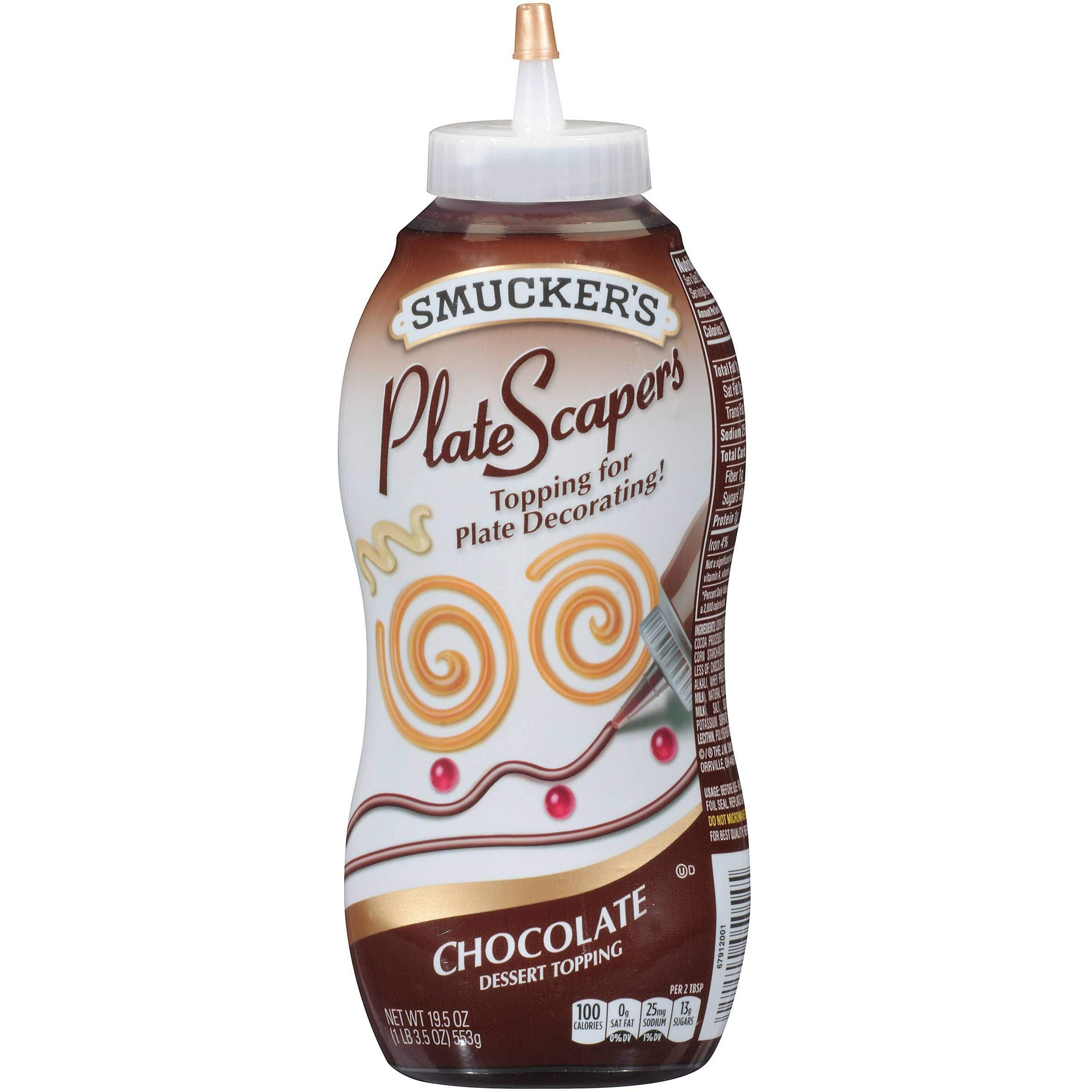 Smucker's 12 Pack Plate Scapers Dessert Topping, Chocolate, 19.5 Ounce (Pack Of 12)