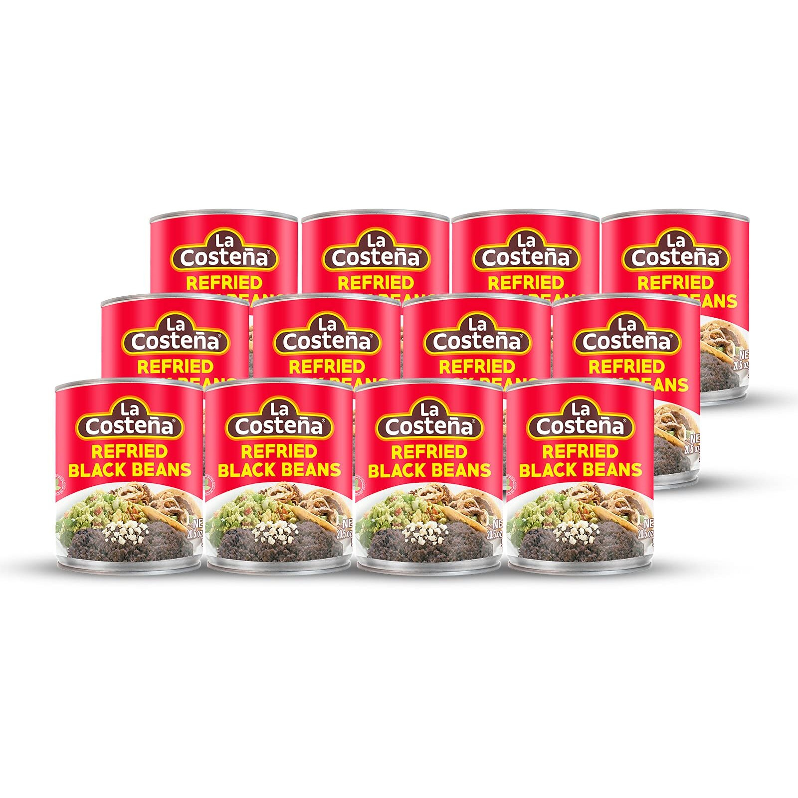 La Costea Refried Black Beans, 20.5 Ounce Can (Pack Of 12)