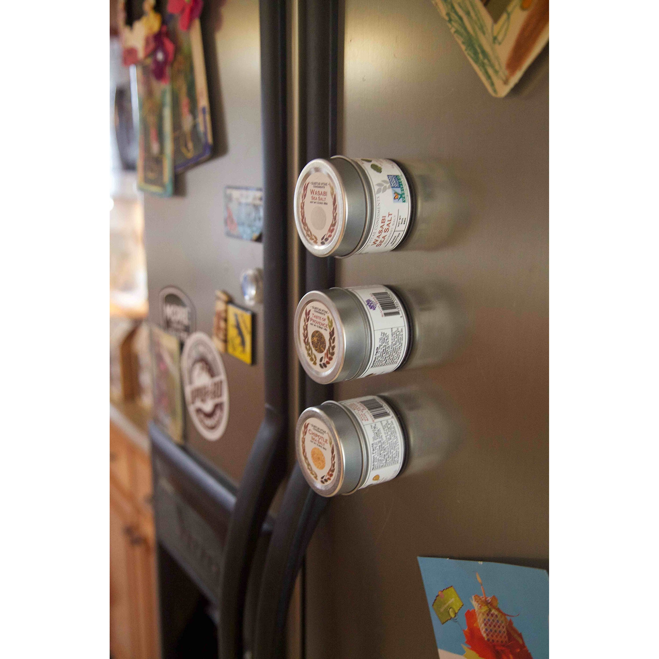 Gustus Vitae - Lemon Rosemary Sea Salt - Non Gmo Verified - Magnetic Tin - Authentic Gourmet Seasoning - Crafted In Small Batches