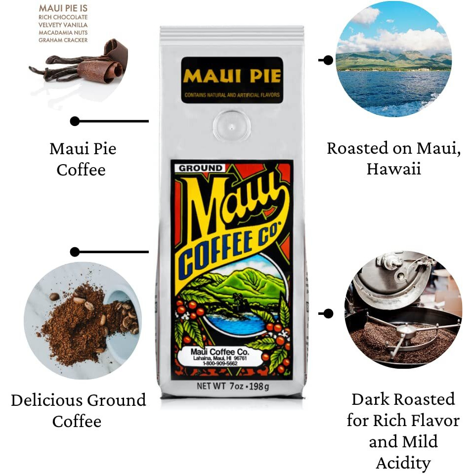 Maui Coffee Company, Maui Blend Maui Pie Coffee, 7 Oz. - Ground