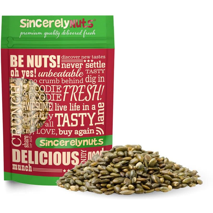 Sincerely Nuts Shelled Pepitas Pumpkin Seeds Salted (2 Lb Bag) | Delicious Nutrient Dense Low Carb Snack | High In Magnesium & Manganese Minerals |Gluten Free | Kosher |Great For Cooking