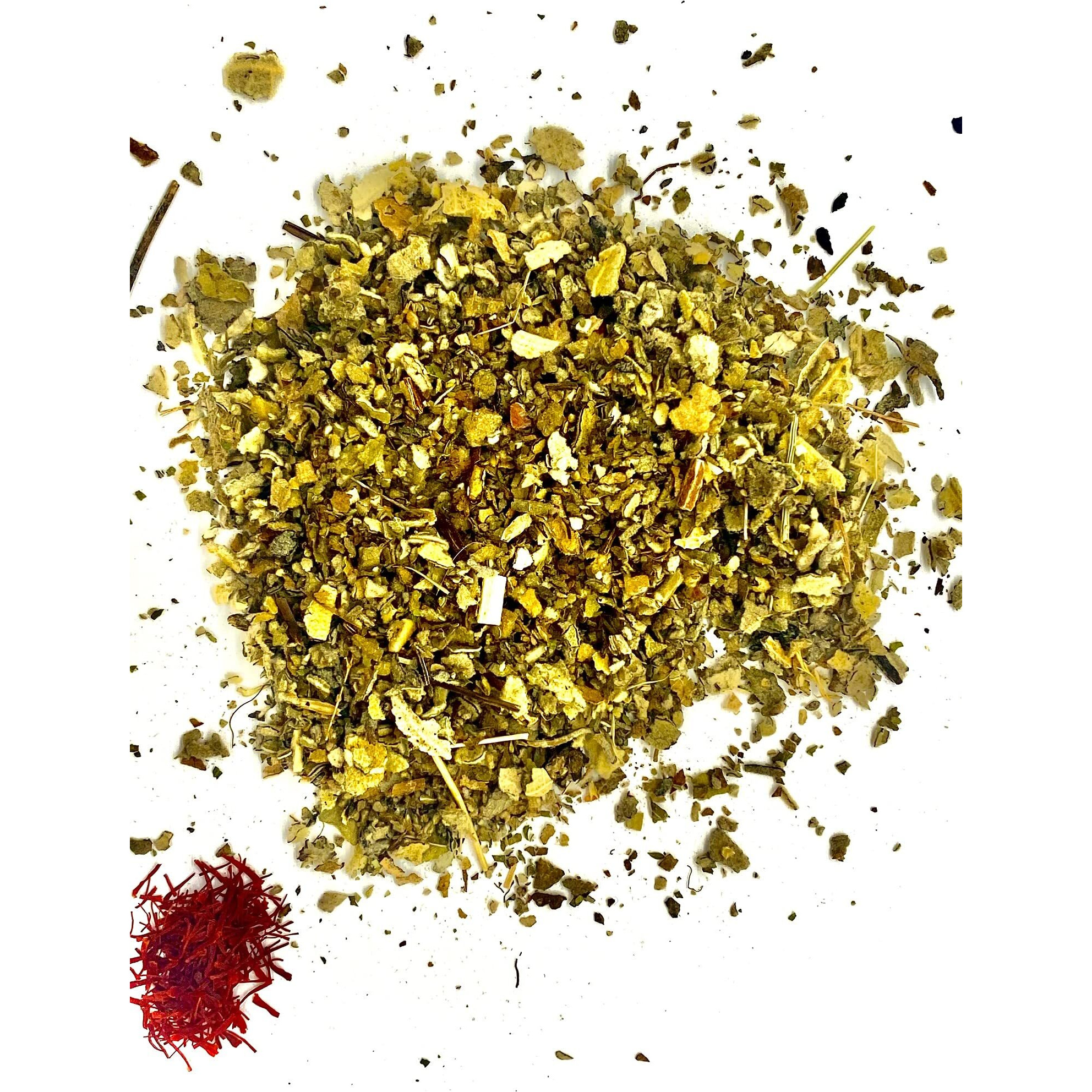 Fire Teas Organic Mullein Leaf Herbal Tea W/Ginger & Saffron - Respiratory & Lung Cleanse Herbal Tea, Mucous Membranes Support, Great Health Benefits, Loose Leaf -