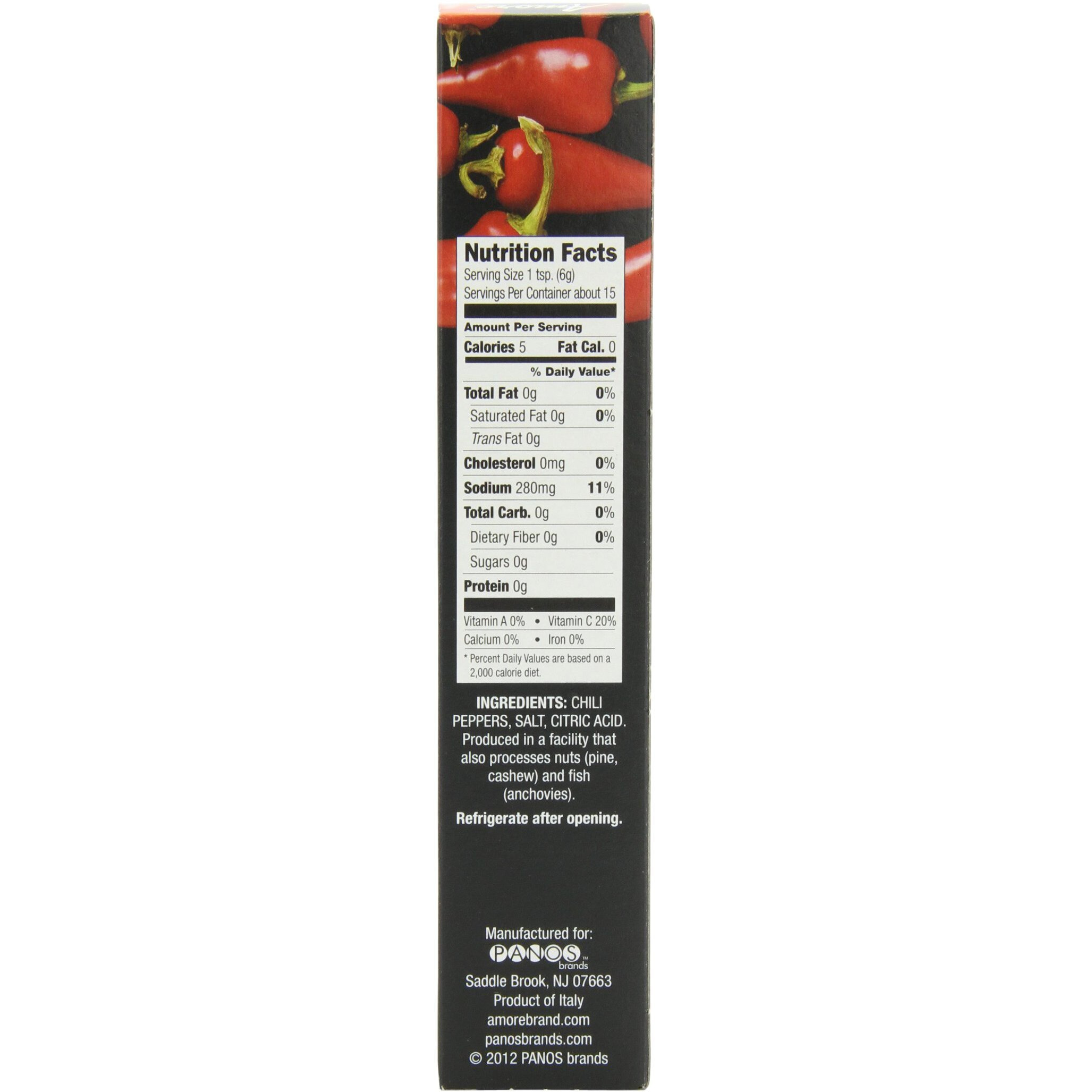 Amore Vegan Chili Pepper Paste In A Tube - Non Gmo Certified And Made In Italy (Pack Of 6)