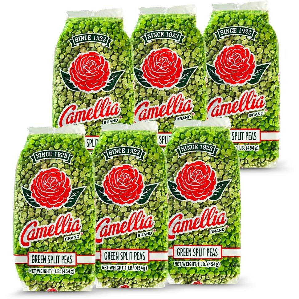 Camellia Brand Dried Green Split Peas, 1 Pound (Pack Of 6)