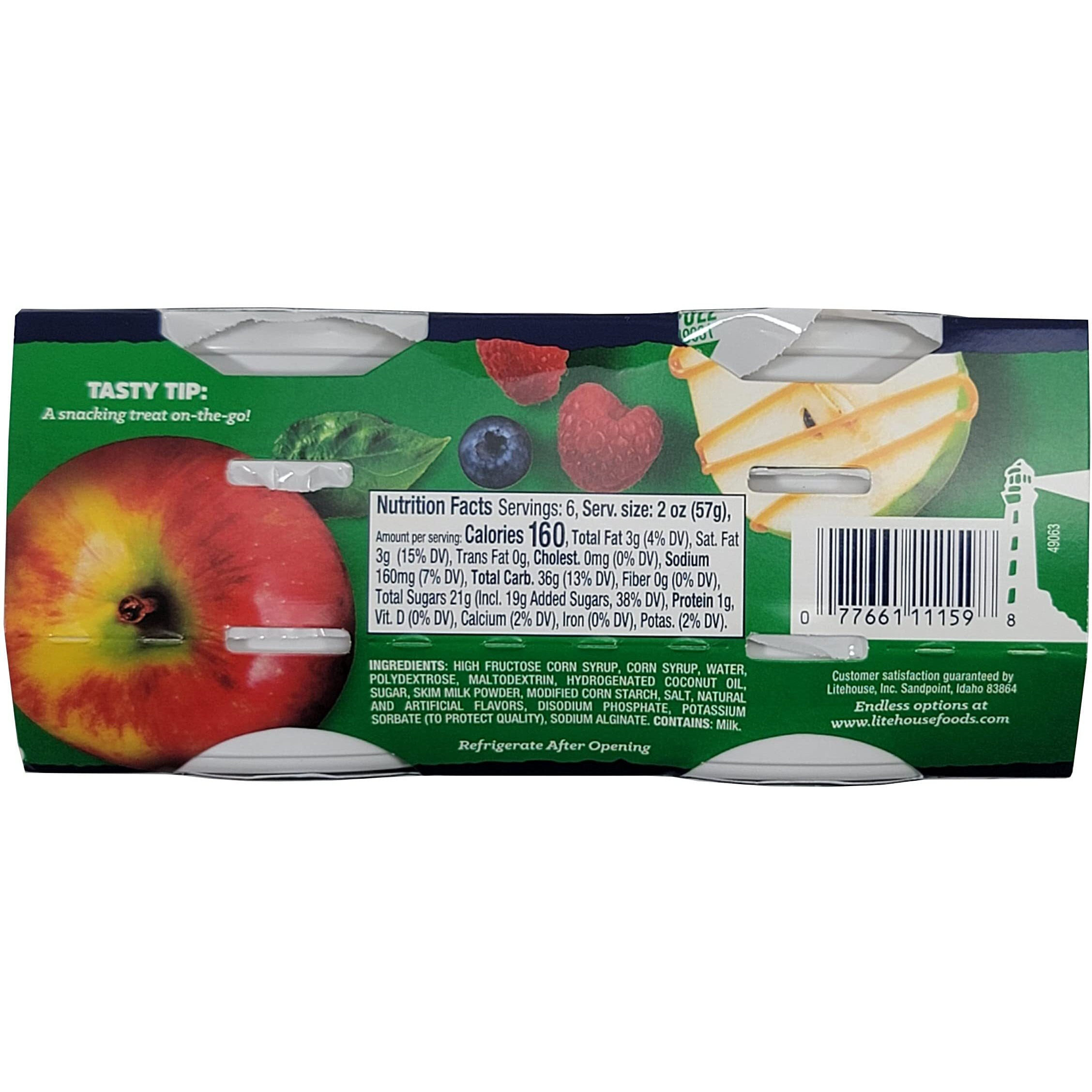 Litehouse Low Fat Caramel Dip - Individual Caramel Dip For Apples, Caramel Dipping Cups, Caramel Snack Dip, Gluten-Free, Vegetarian, Made With Real Butter & Coconut Oil - 6 Pack Of 2 Oz Single Cups