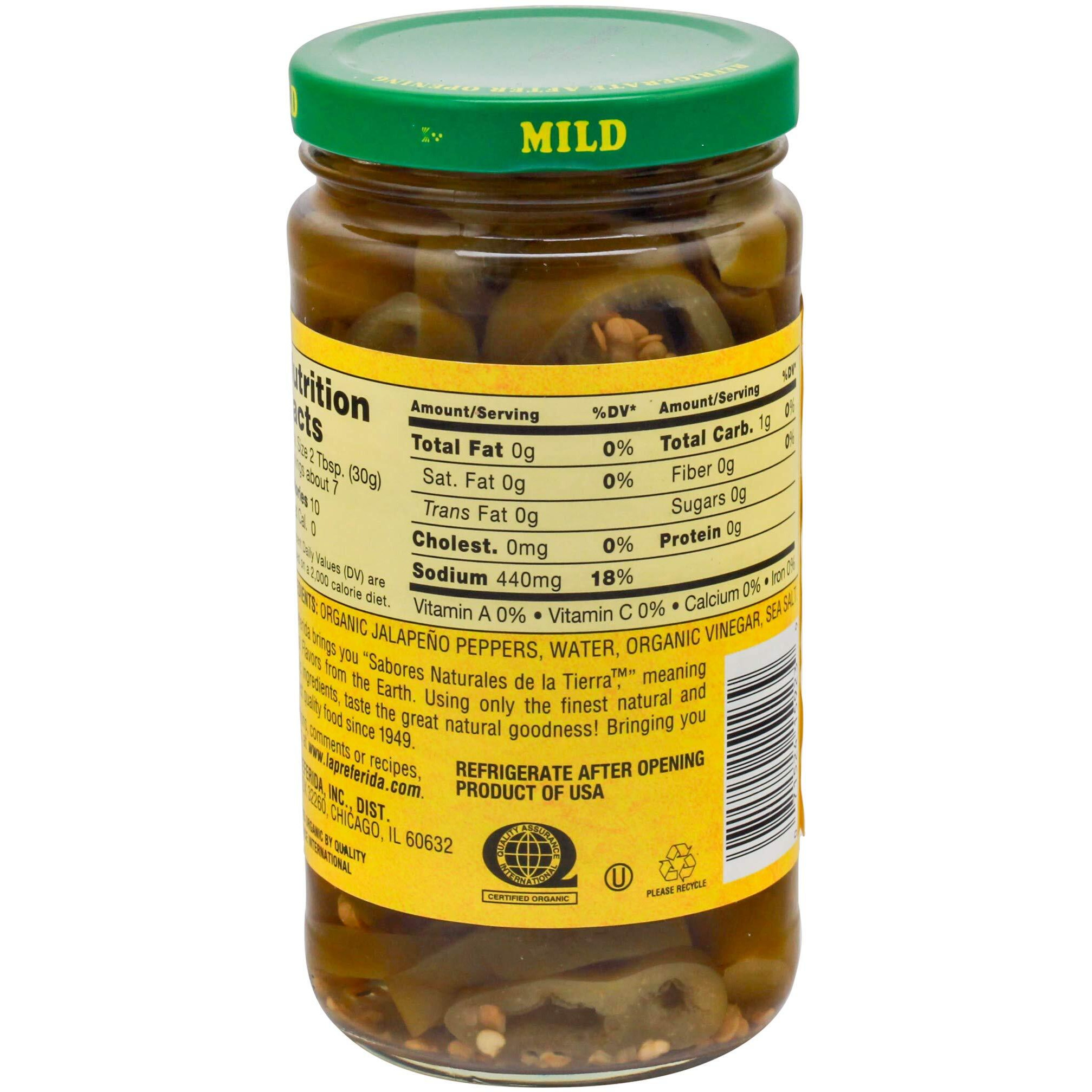 La Preferida Organic Jalapeno Nacho Slices, Mild, 11.5 Oz (Pack - 1)