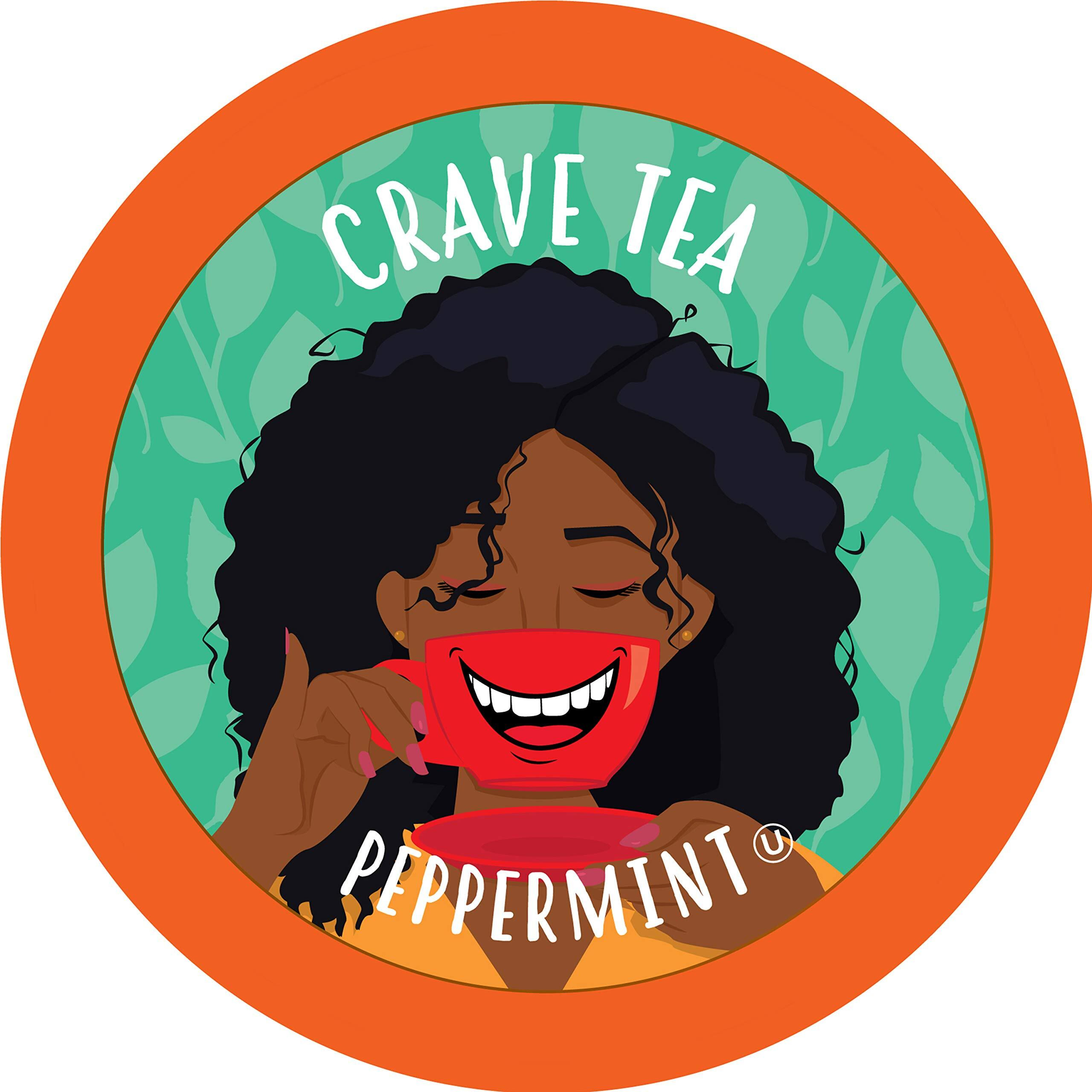 Crave Beverages Tea Pods, For Keurig K Cup Brewers, Peppermint, 40 Count