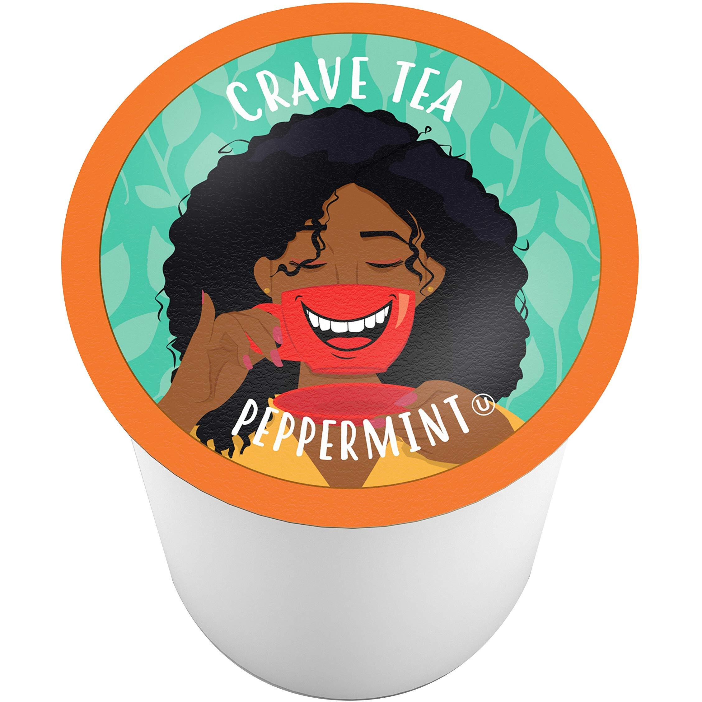 Crave Beverages Tea Pods, For Keurig K Cup Brewers, Peppermint, 40 Count