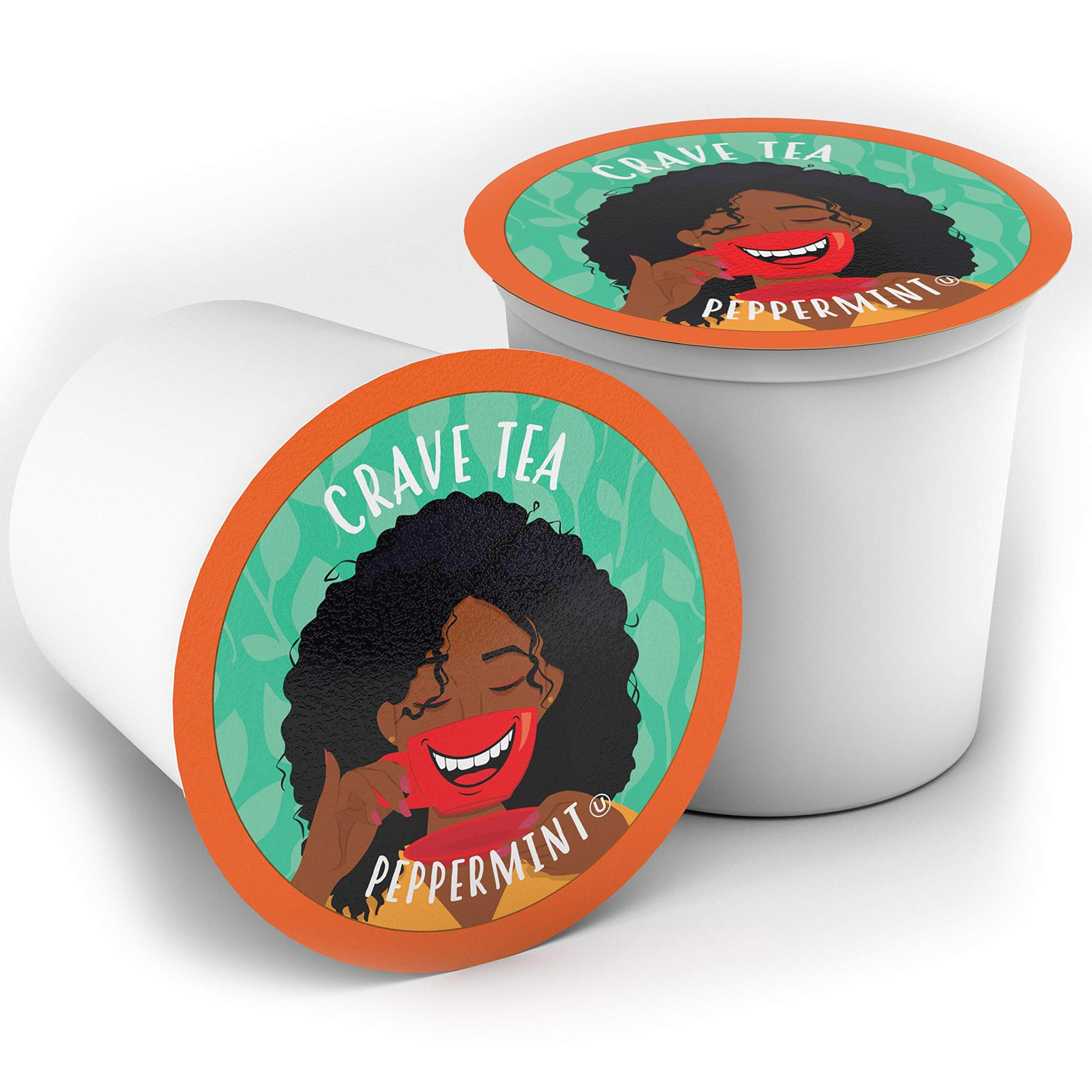 Crave Beverages Tea Pods, For Keurig K Cup Brewers, Peppermint, 40 Count