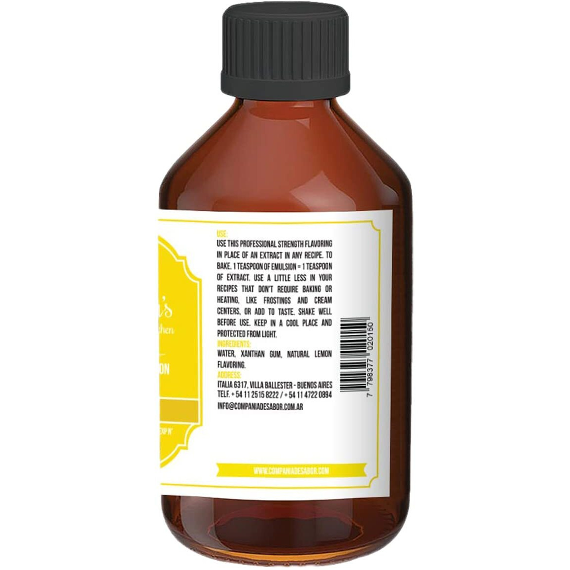 Gusteau's - Lemon Flavor Bakery Emulsion, 4 Fl Oz (100Ml) Alcohol Free, Sugar Free, Kosher (Lemon)