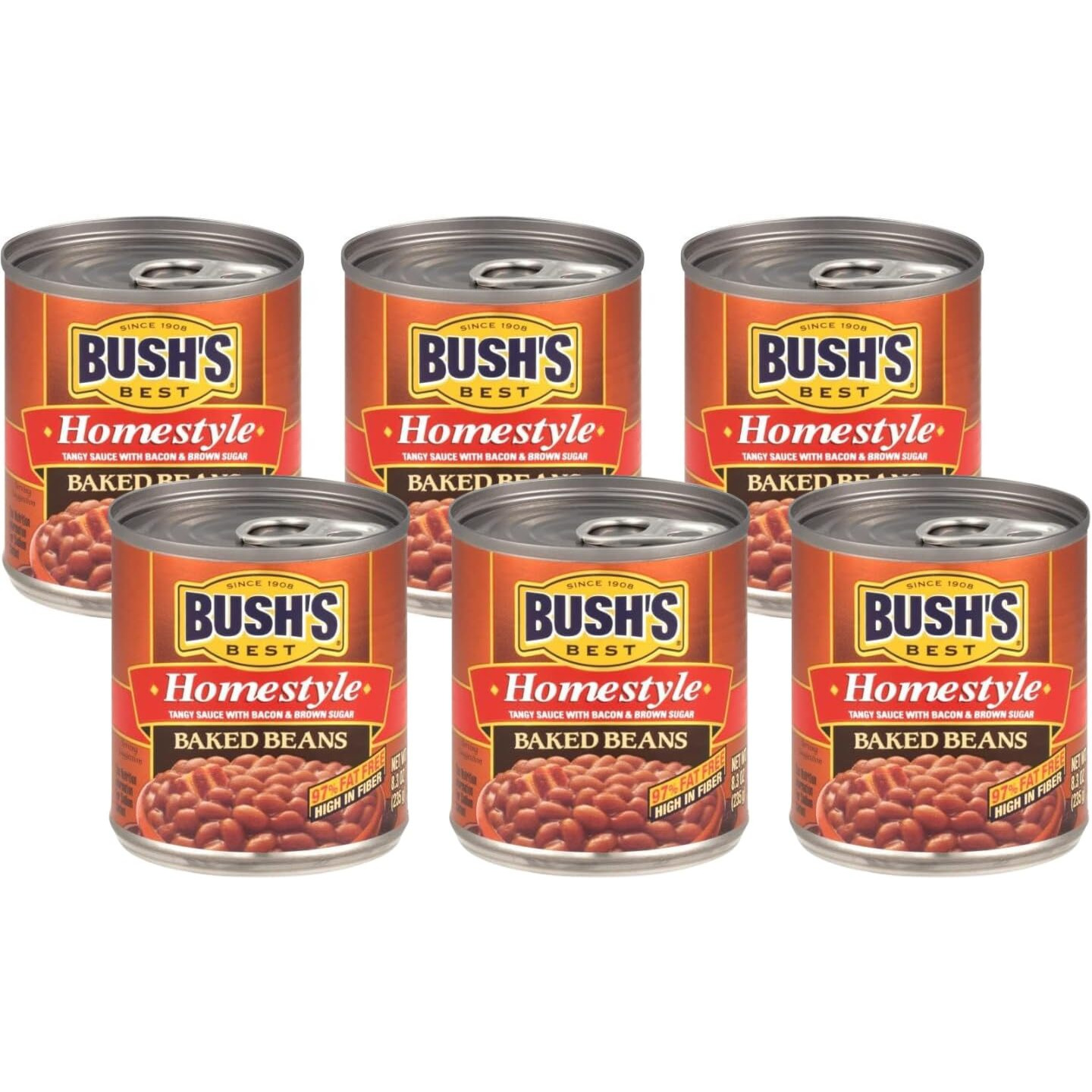 Bush's Best Homestyle Baked Beans, 8.30 Ounce (Pack Of 6)