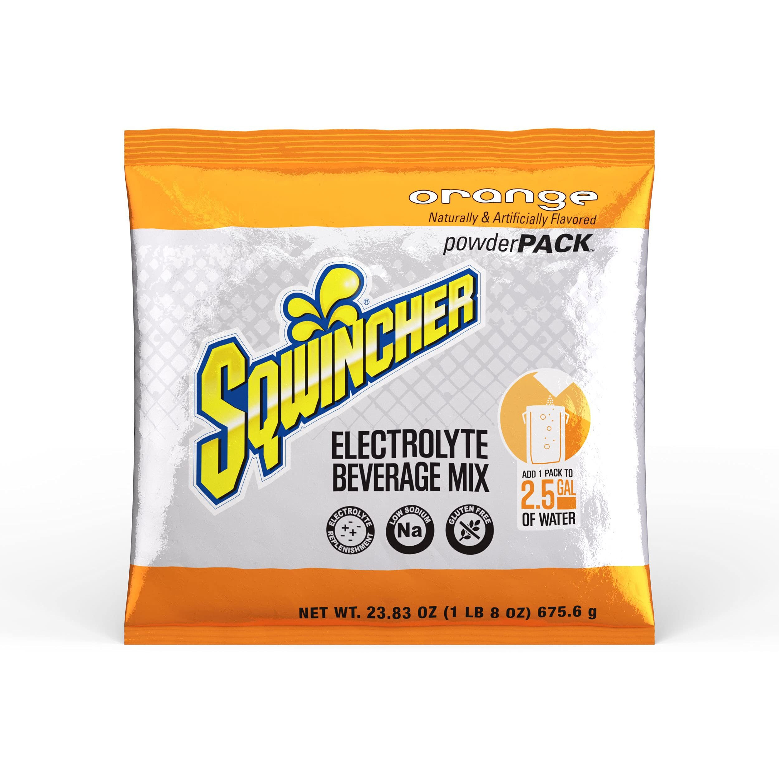 Sqwincher Powder Pack, Assorted Flavor Electrolyte Drink Concentrate, 23.83 Oz Packet (Pack Of 32)