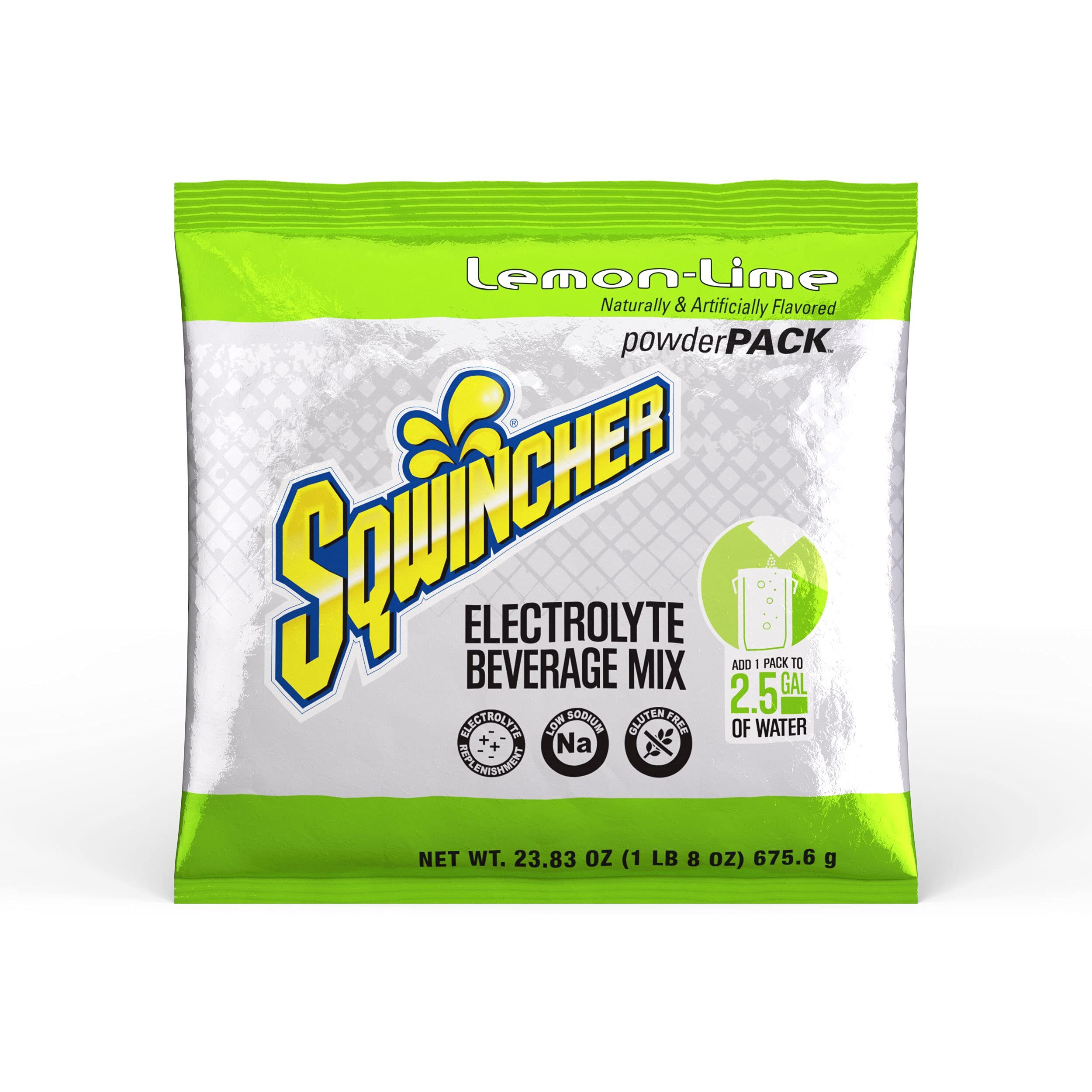 Sqwincher Powder Pack, Assorted Flavor Electrolyte Drink Concentrate, 23.83 Oz Packet (Pack Of 32)