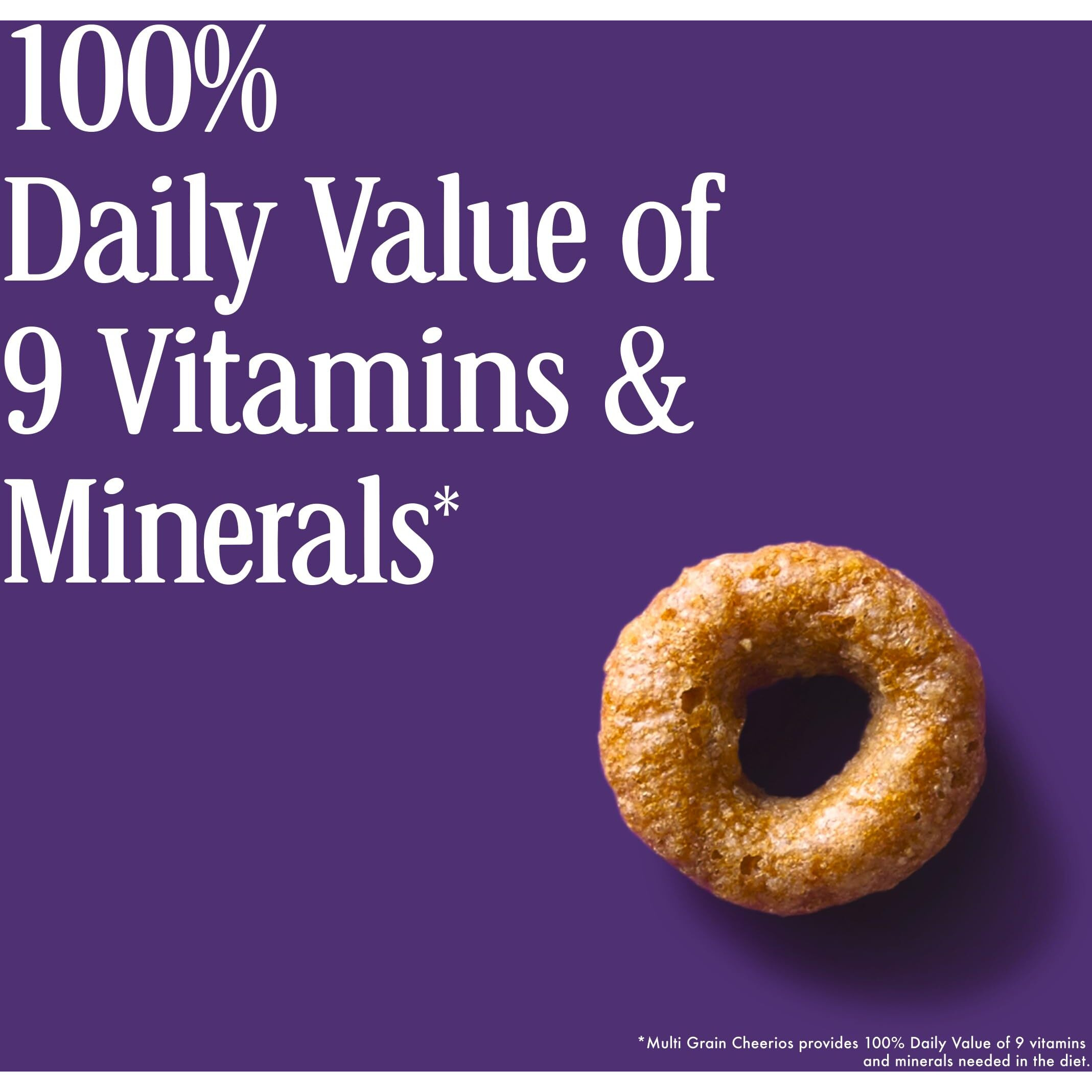 Multigrain Cheerios Cereal Single Serve Bowl, Heart Healthy Breakfast Cereal, Gluten Free Cereal With Whole Grain Oats, 1 Oz, 96 Count