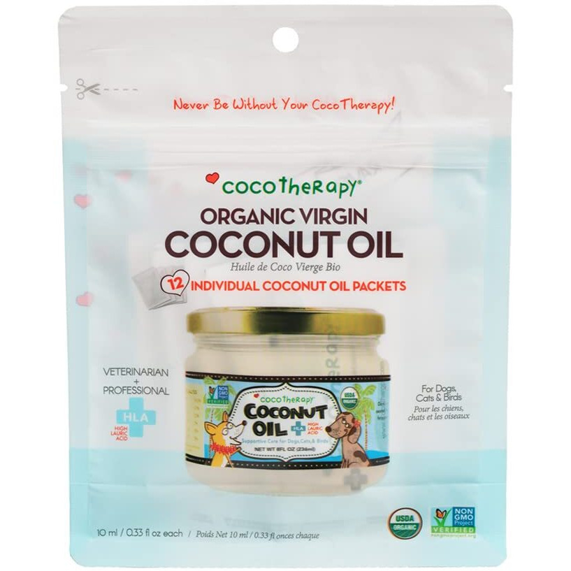 Cocotherapy Organic Virgin Coconut Oil Portable Packets For Pets, 12 X 10 Ml Packets