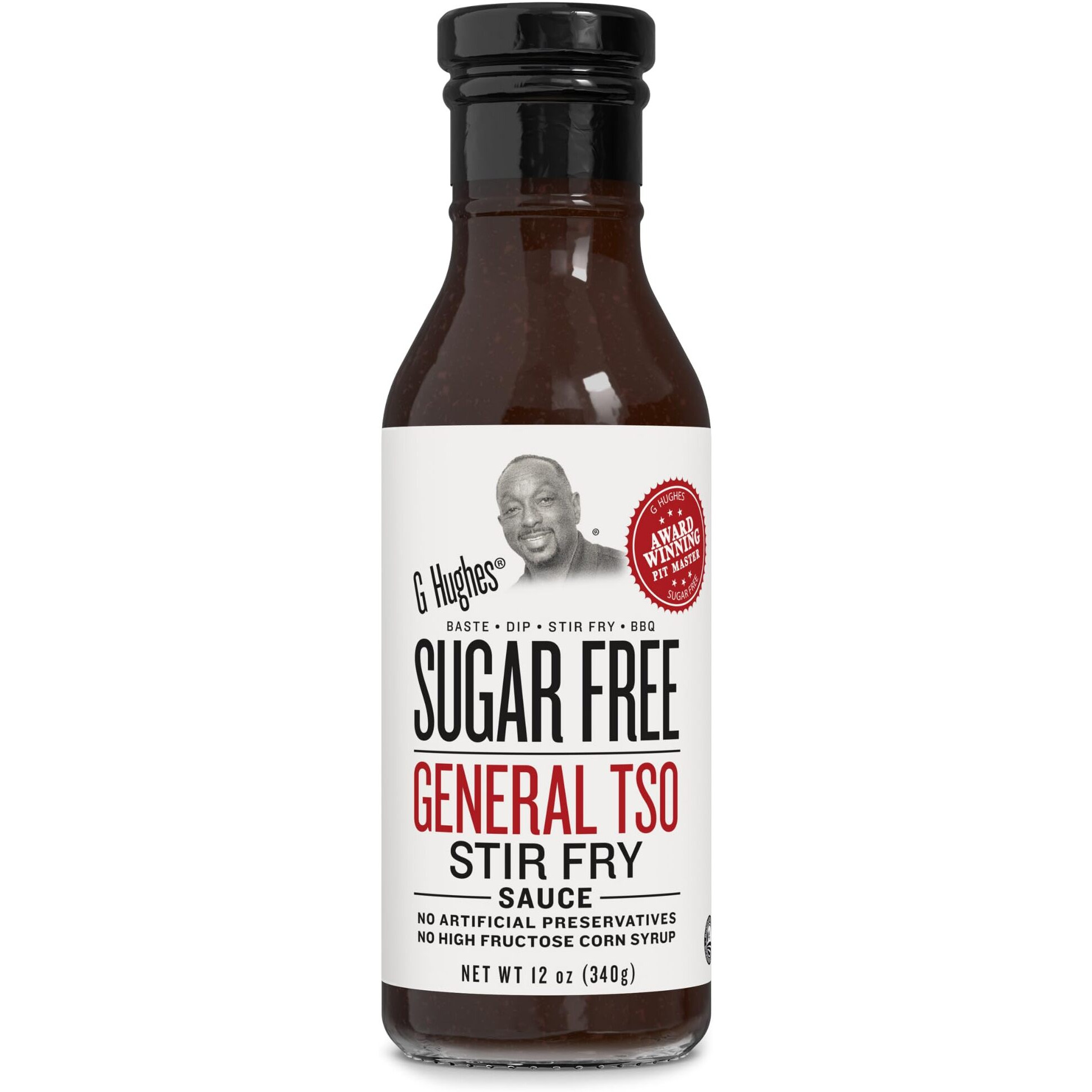 G Hughes Sugar Free, General Tso Sauce - Stir Fry Sauce, Gluten Free, No High Fructose, No Artificial Preservatives - 12 Oz (1-Pack)