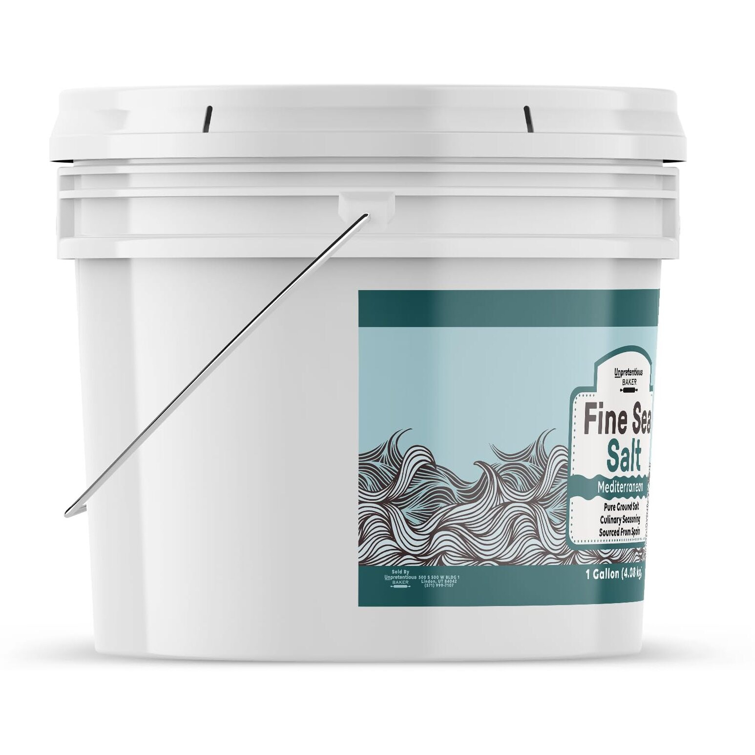 Unpretentious Fine Sea Salt (1 Gallon), Pure Evaporated Mediterranean Sea Salt