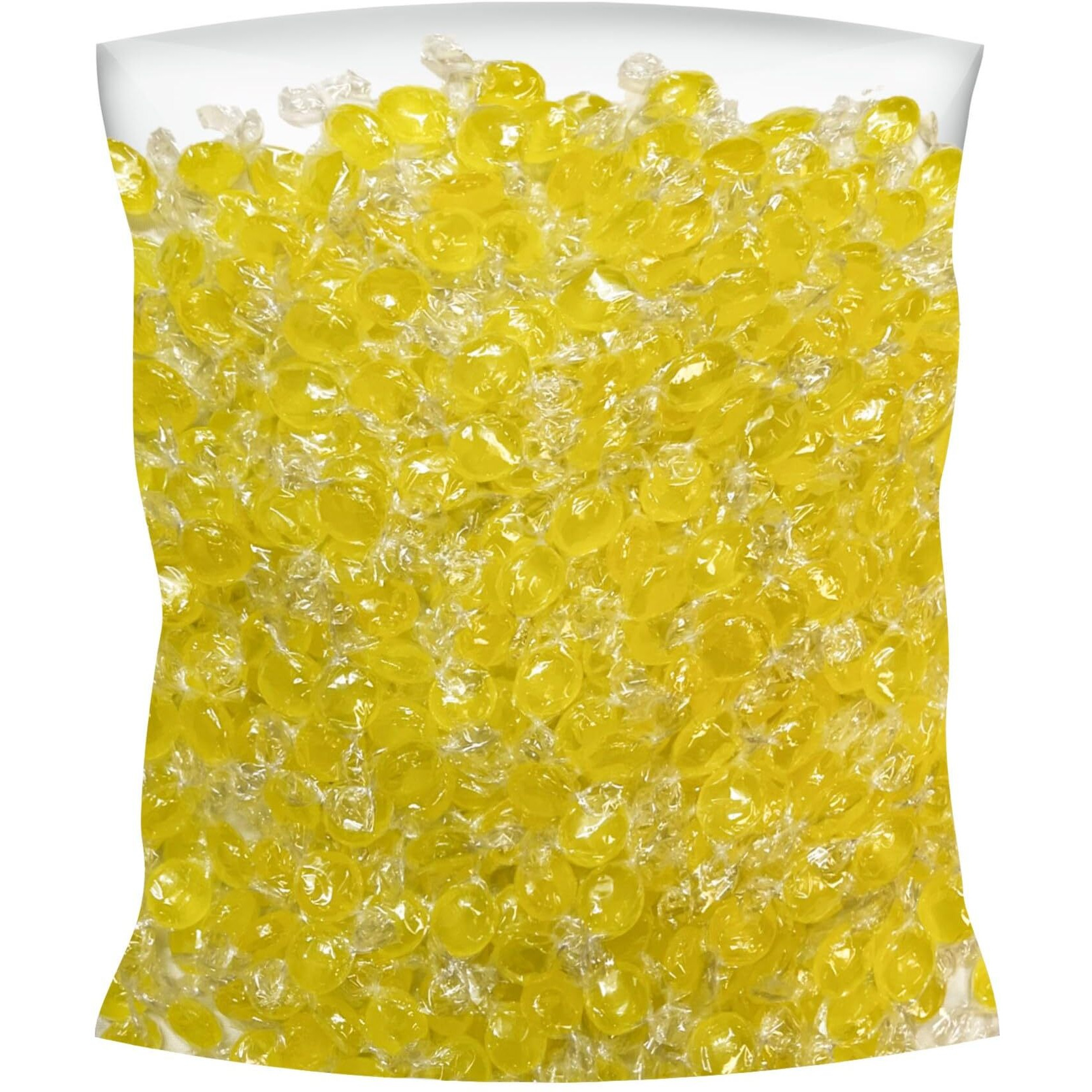 Sugar Free Lemon Drop Hard Candy - 3 Lbs Bulk Bag Individually Wrapped Gluten Free, Keto And Diabetic Friendly Lemon Fruit Flavored Gourmet Candies (48Oz)