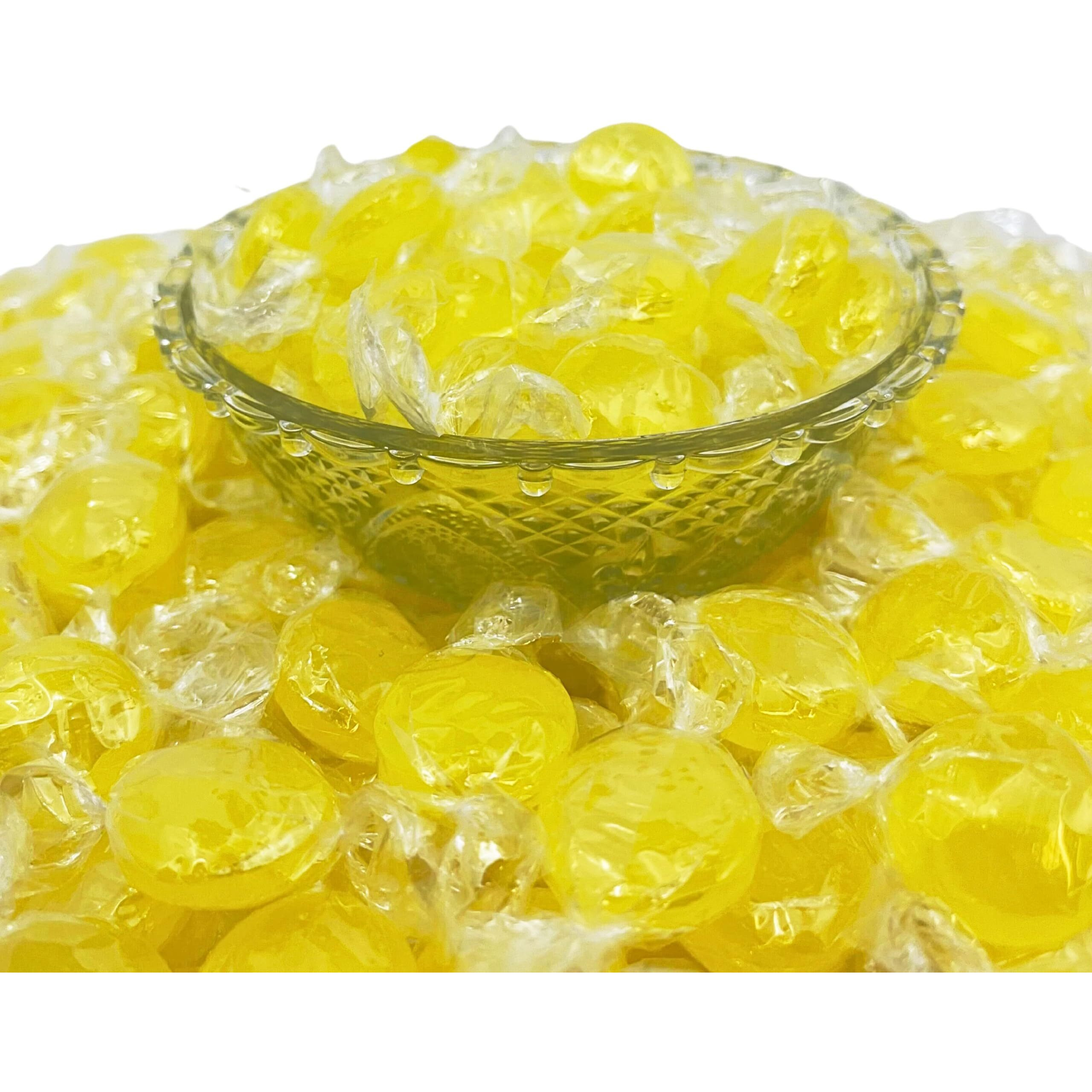 Sugar Free Lemon Drop Hard Candy - 3 Lbs Bulk Bag Individually Wrapped Gluten Free, Keto And Diabetic Friendly Lemon Fruit Flavored Gourmet Candies (48Oz)