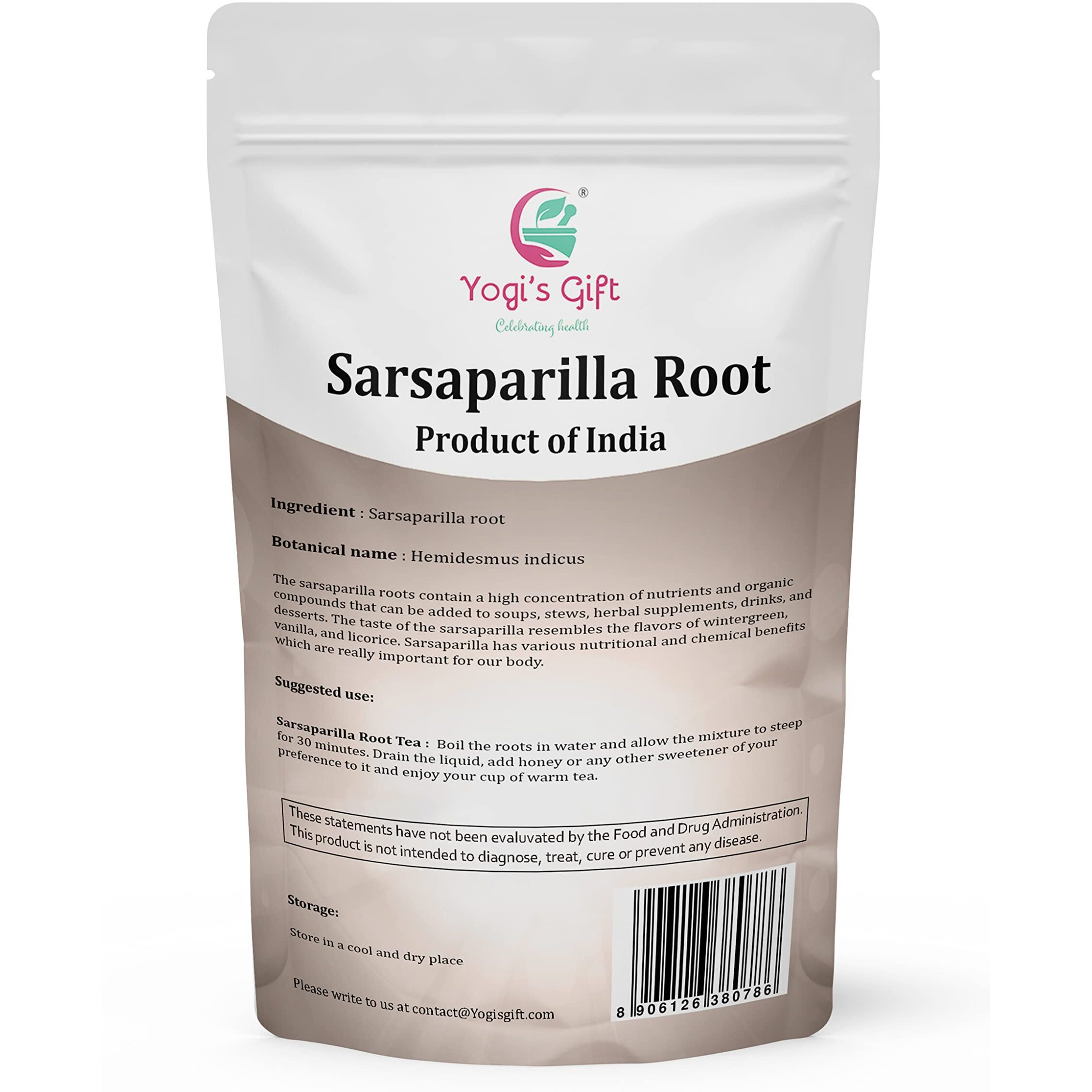 Sarsaparilla Root Whole 1 Lb | Indian Sarsaparilla | Hemidesmus Indicus | By Yogi's Gift