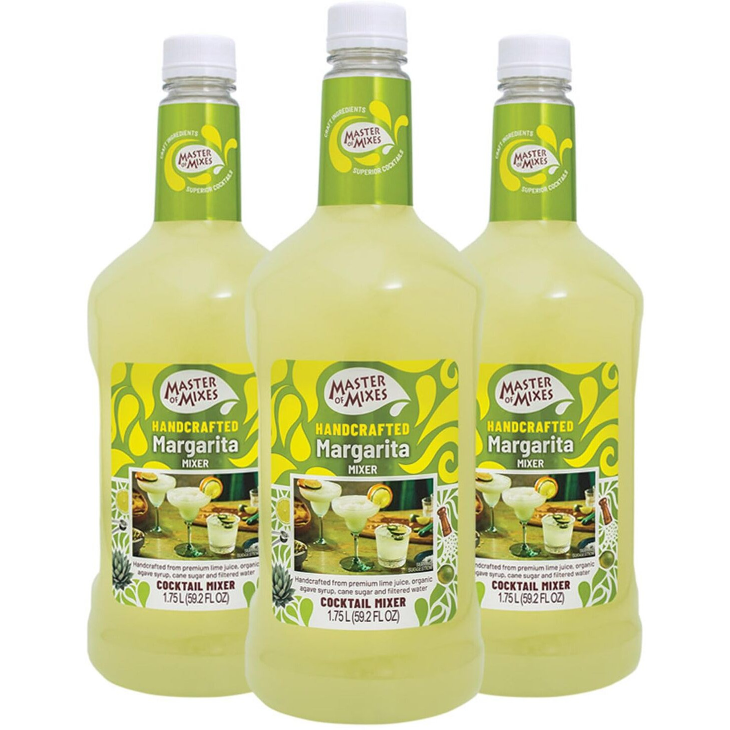 Master Of Mixes Margarita Drink Mix, Ready To Use, 1.75 Liter Bottle (59.2 Fl Oz), Pack Of 3