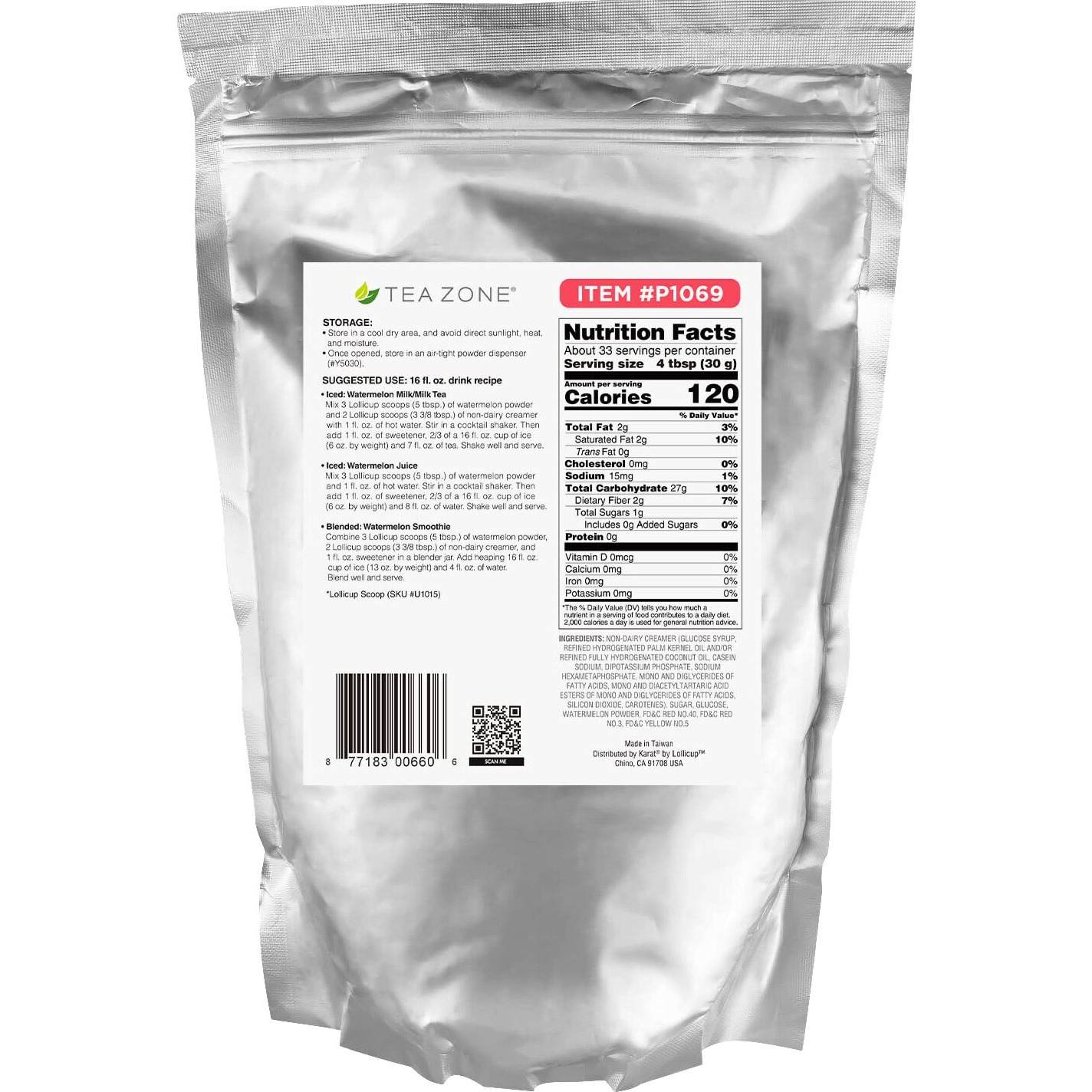 Tea Zone 2.2 Lb Watermelon Powder
