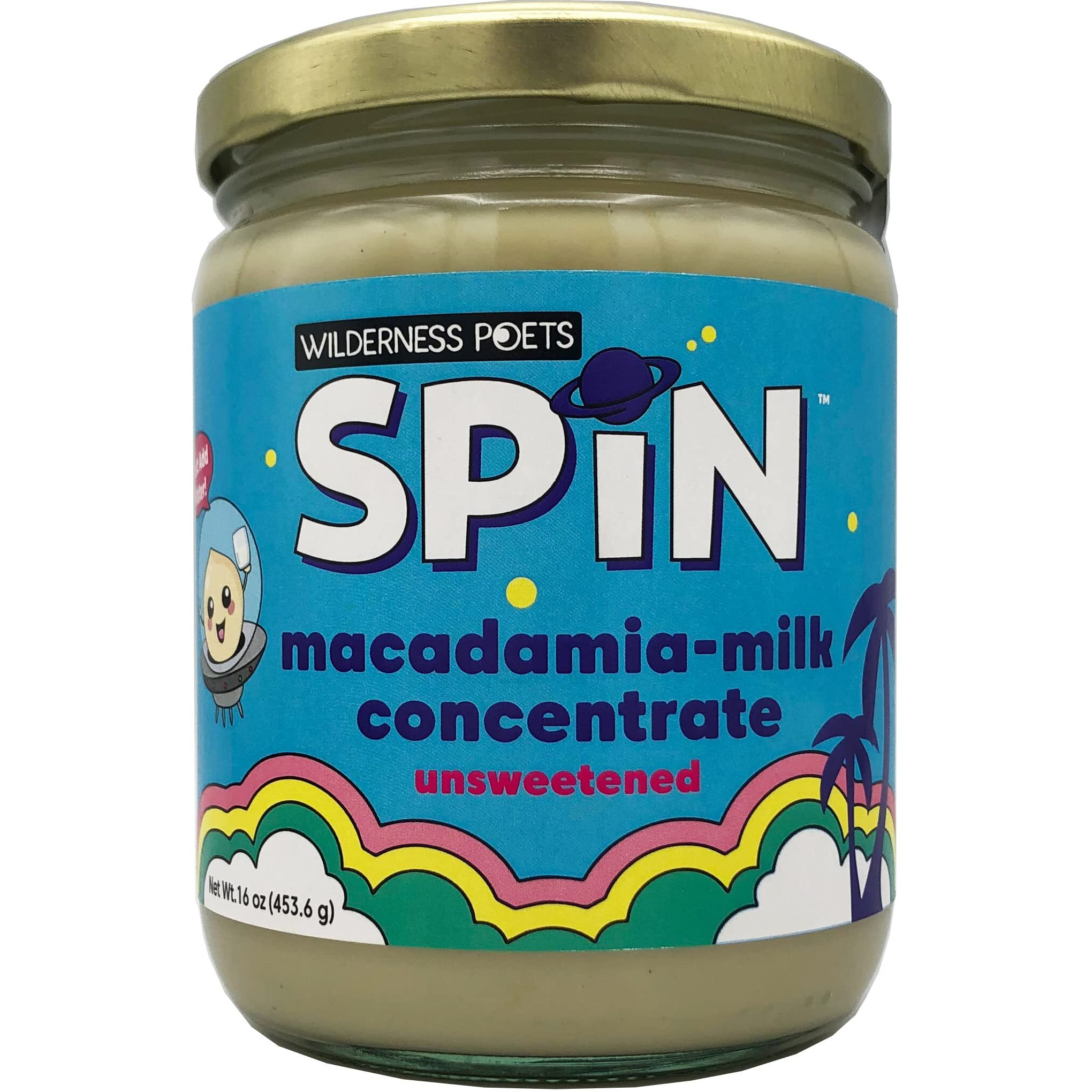 Wilderness Poets Spin, Macadamia Milk Concentrate - Unsweetened - 1 Ingredient - Make Macadamia Nut Milk Or Non-Dairy Creamer For Coffee, Tea, Lattes, Smoothies (16 Ounce)