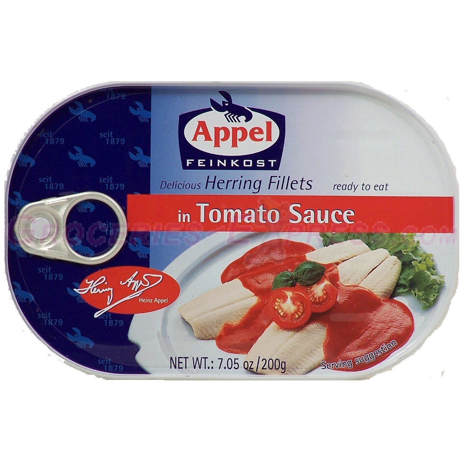 Appel Herring In Tomato Sauce 7 Oz Tin (Pack Of 5)