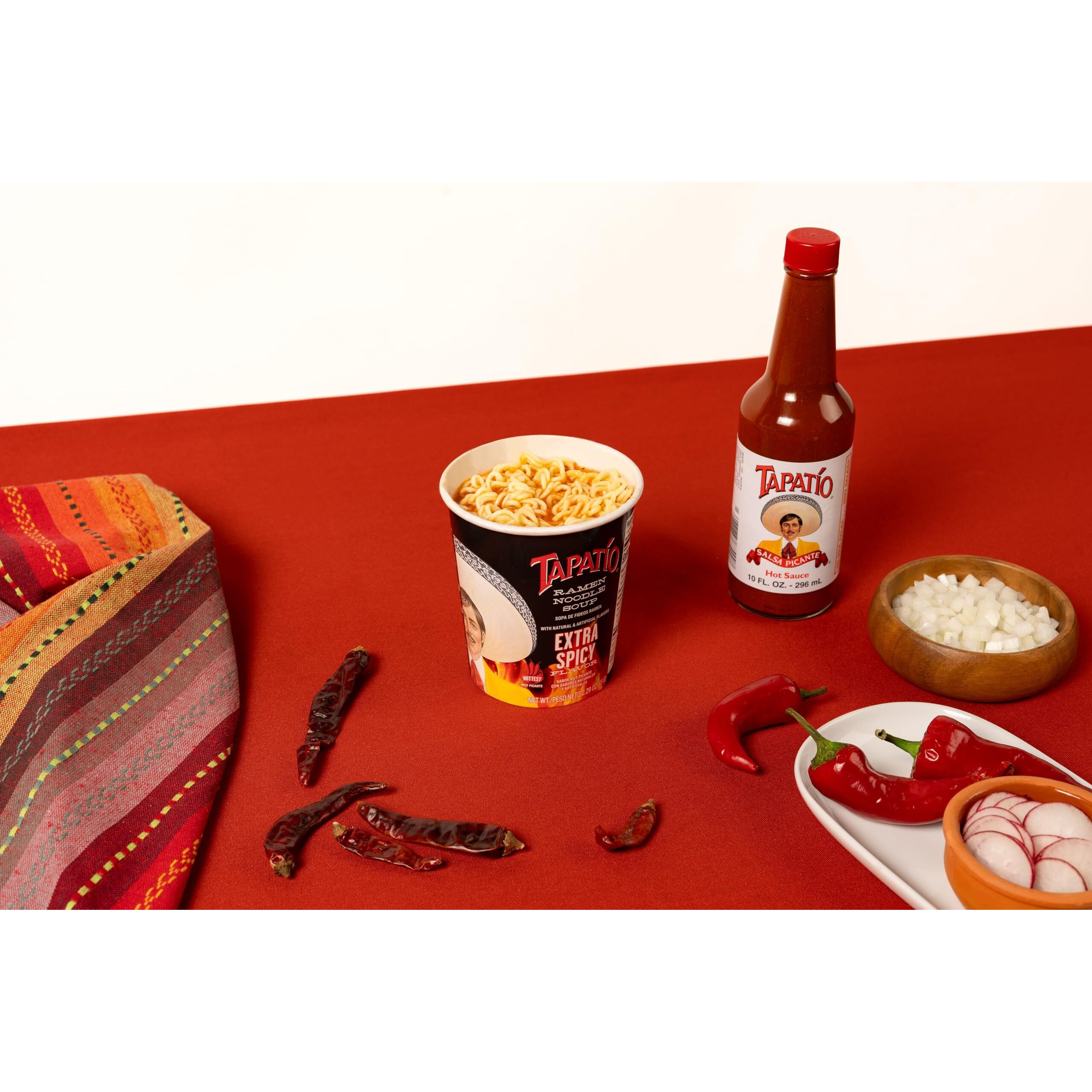 Tapatio Spicy Ramen Noodle Soup Cup - Extra Spicy Flavor - 2.29 Oz (Bulk Case Of 12)