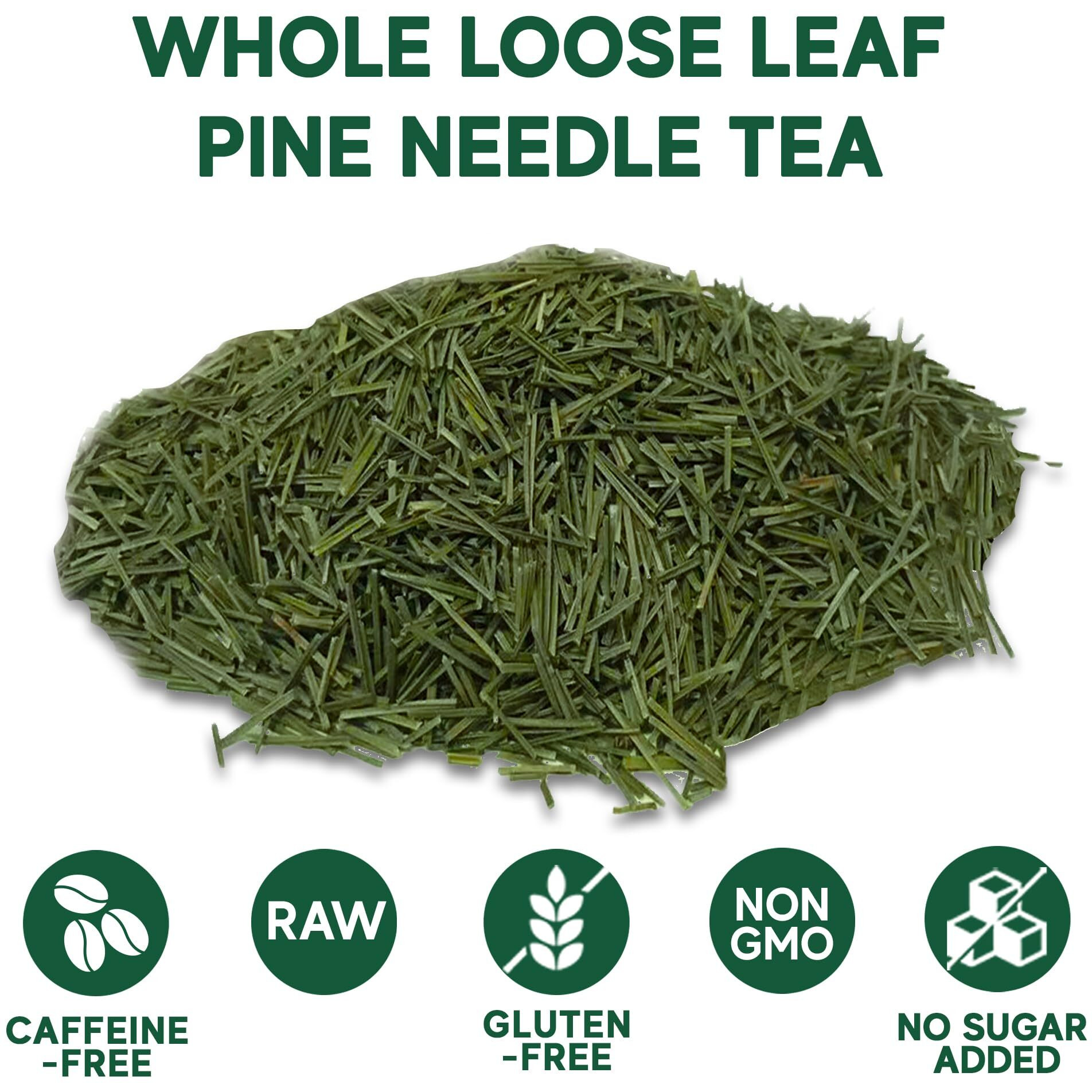 Sou Zen Pine Needle Tea Loose Leaf 4Oz (113G) | Premium Quality Wild Pine Tea Leaves | Raw, Non-Gmo And Caffeine-Free | Herbal Tea With No Preservatives | Chinese Medicinal Herb From Korean Pine