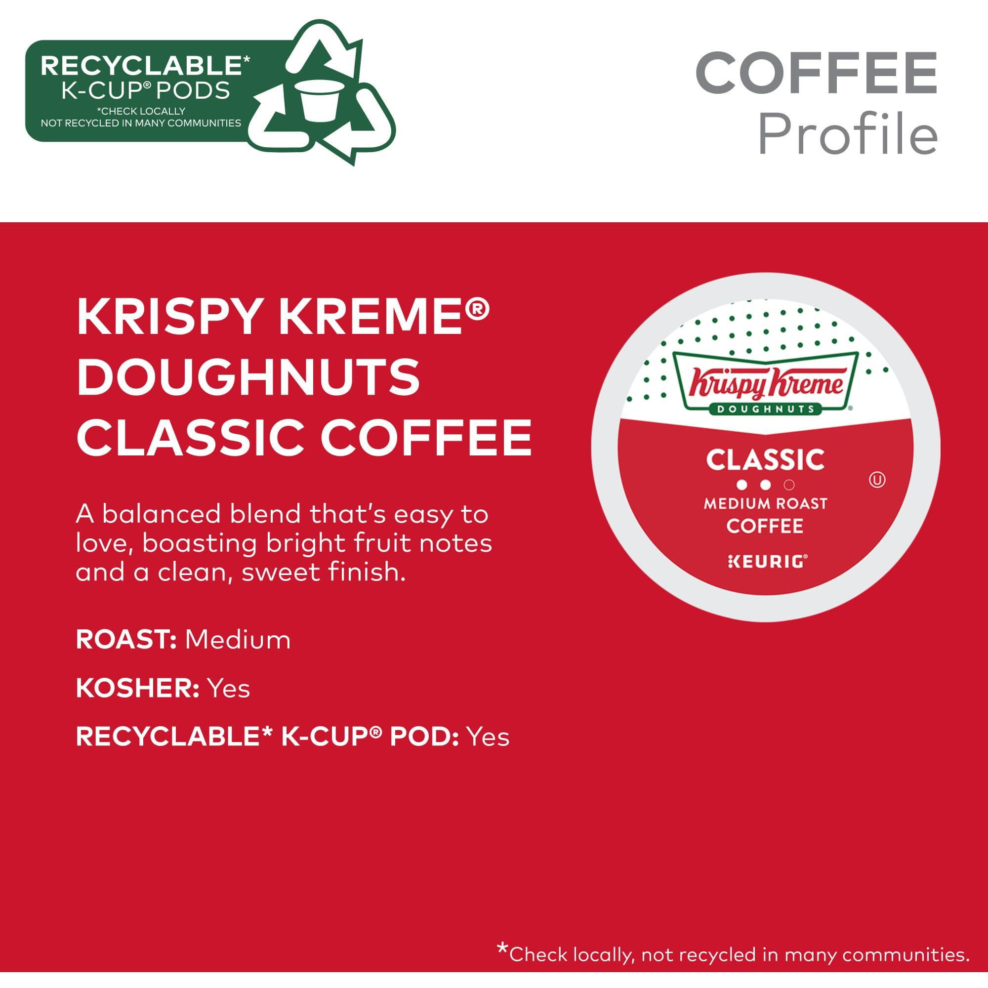 Krispy Kreme Classic, Single-Serve Keurig K-Cup Pods, Medium Roast Coffee Pods, 32 Count