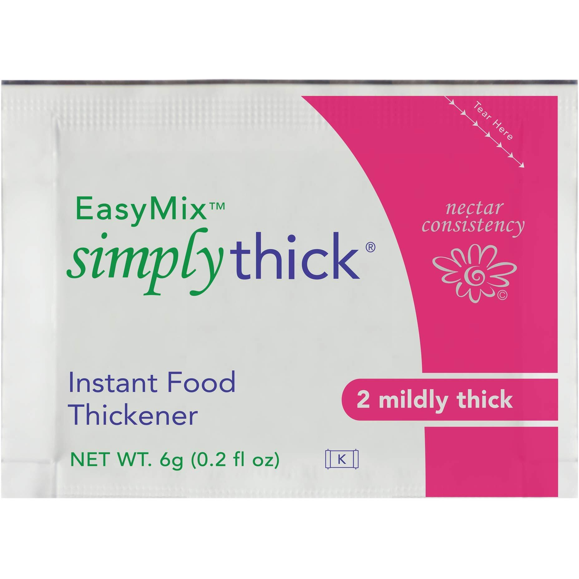 Simplythick Easymix | 200 Count Of 6G Individual Packets | Gel Thickener For Those With Dysphagia & Swallowing Disorders | Creates An Iddsi Level 2 - Mildly Thick (Nectar Consistency)