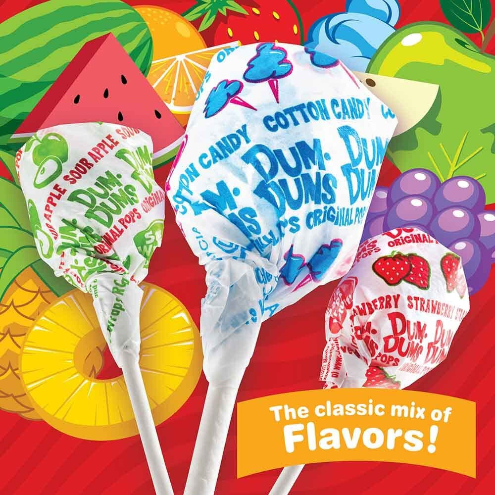 Dum Dums Lollipops, Variety Flavor Mix, 1,000 Count Bucket