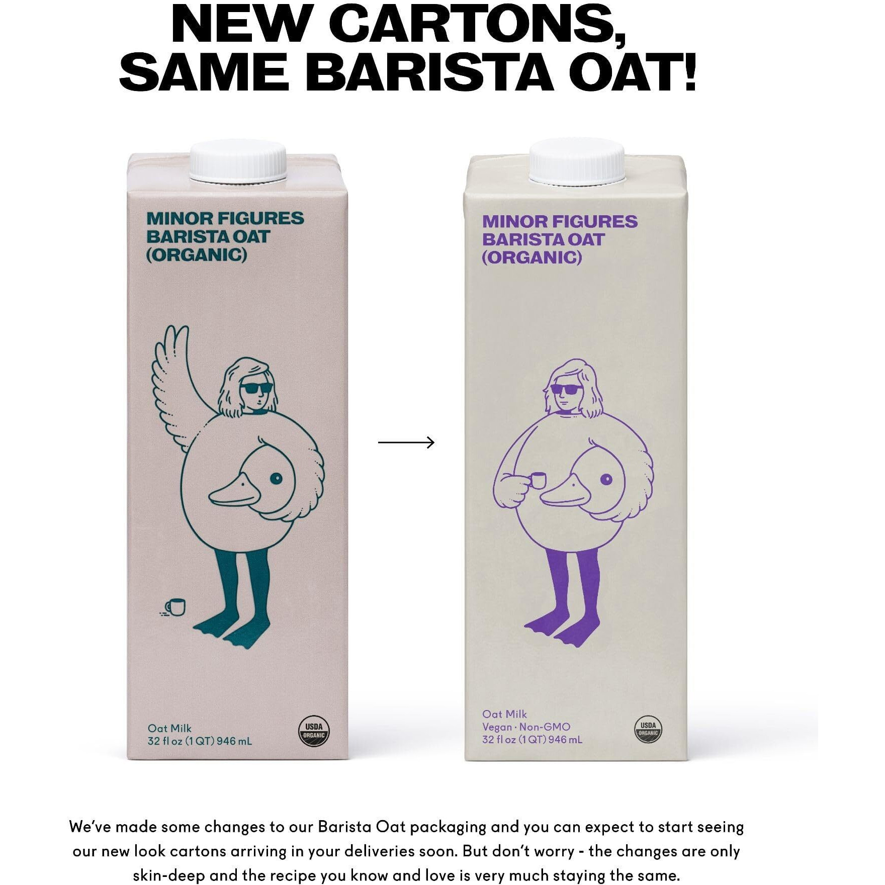 Minor Figures - Oat Milk - Organic - Barista Standard - 32 Oz - 6 Pack - Non Gmo - Plant Based - Vegan - Dairy Free - Shelf Stable - Unsweetened
