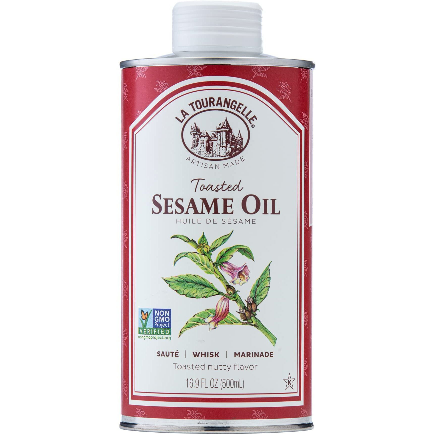 La Tourangelle, Toasted Sesame Oil, Great For Cooking, Add To Noodles, Stir-Fry, Vegetables, Vinaigrettes, And Marinades, 16.9 Fl Oz