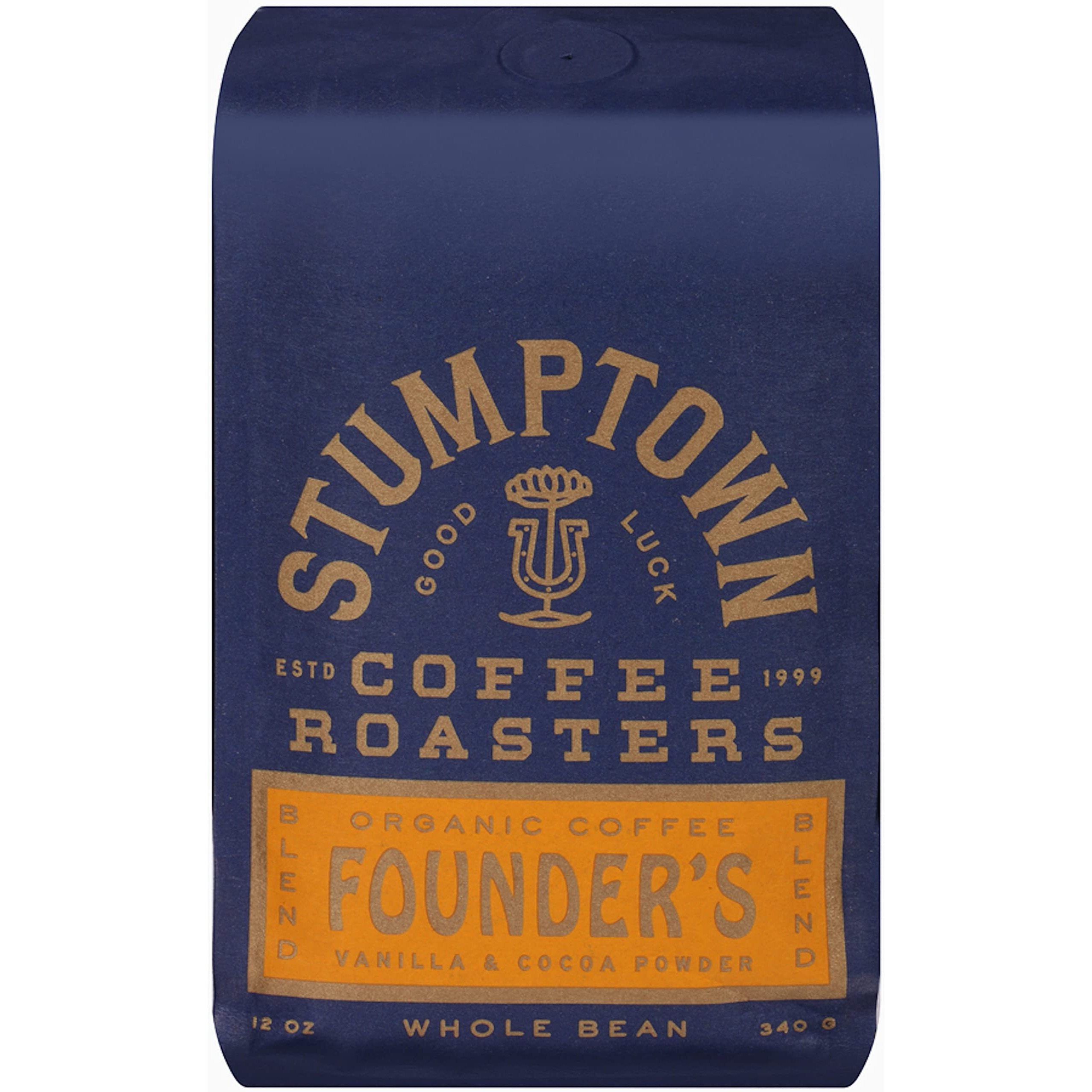 Stumptown Coffee Roasters, Medium Roast Organic Whole Bean Coffee - Founder's Blend Bag With Flavor Notes Of Vanilla And Cocoa Powder, 12 Ounce (Pack Of 1)