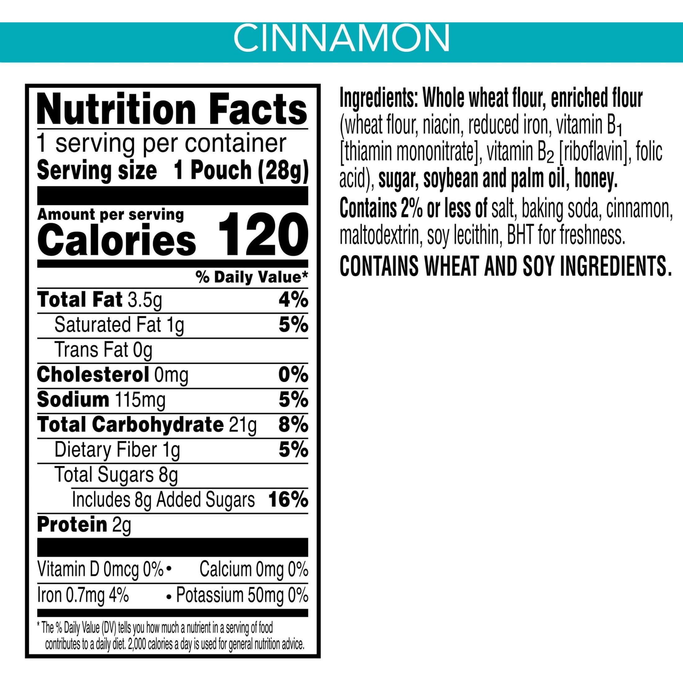 Kellogg's Scooby-Doo Baked Graham Cracker Snacks, Lunch Snacks, Snack Crackers, Cinnamon (40 Pouches)