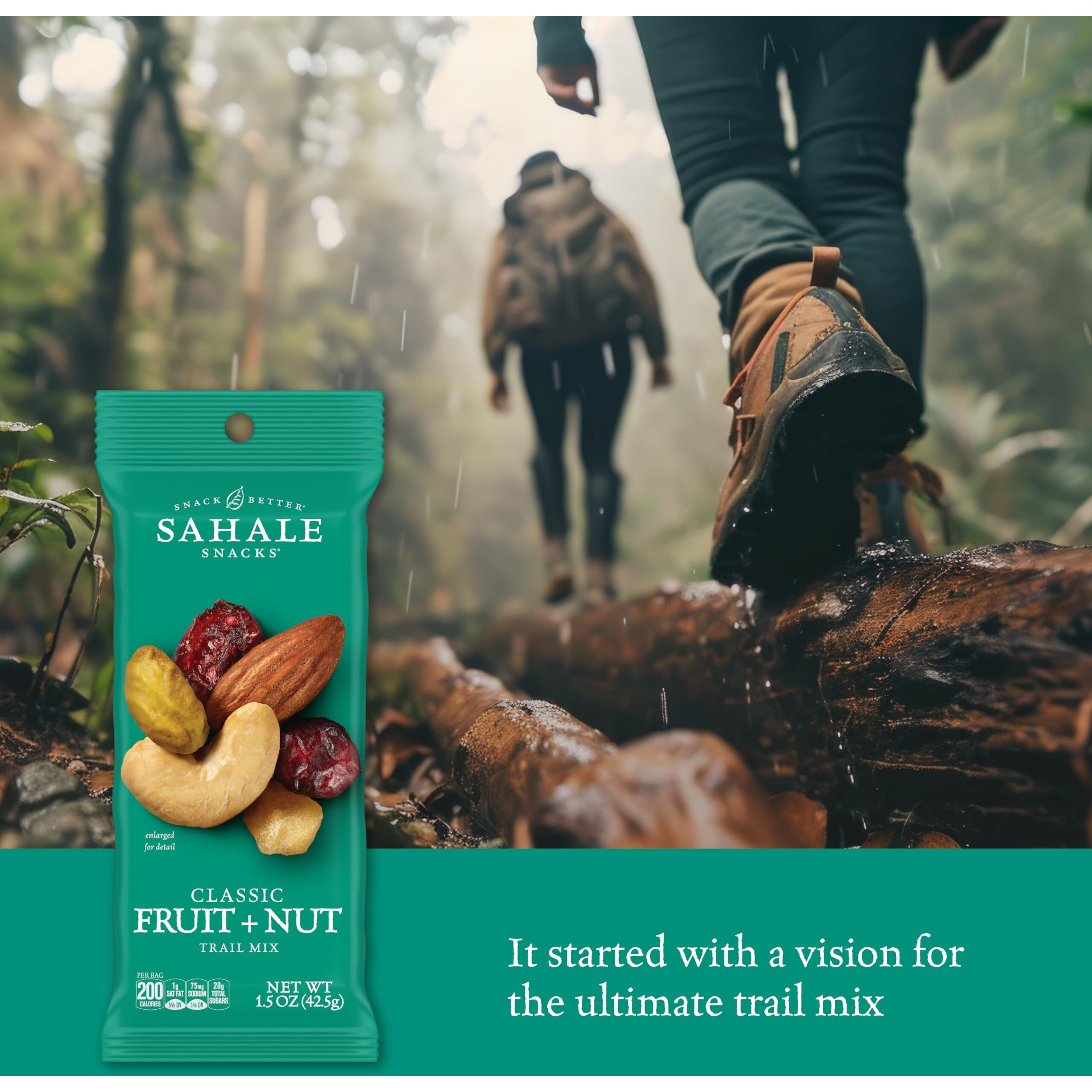 Sahale Snacks Classic Fruit And Nut Trail Mix, 1.5 Oz Grab & Go Bags (18 Packs) - Dry-Roasted Deluxe Mixed Nuts With Apples And Cranberries - Non-Gmo, Kosher Trail Mix & Certified Gluten-Free Snacks
