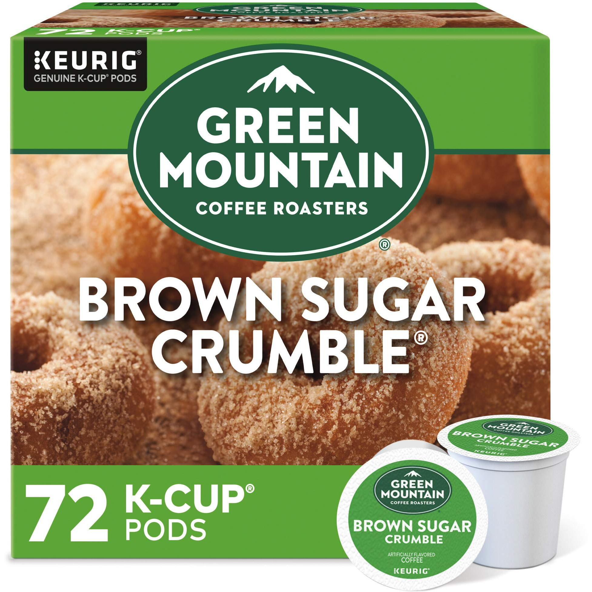 Green Mountain Coffee Roasters Brown Sugar Crumble Keurig Single-Serve K-Cup Pods, Medium Roast Coffee, 72 Count (6 Packs Of 12)