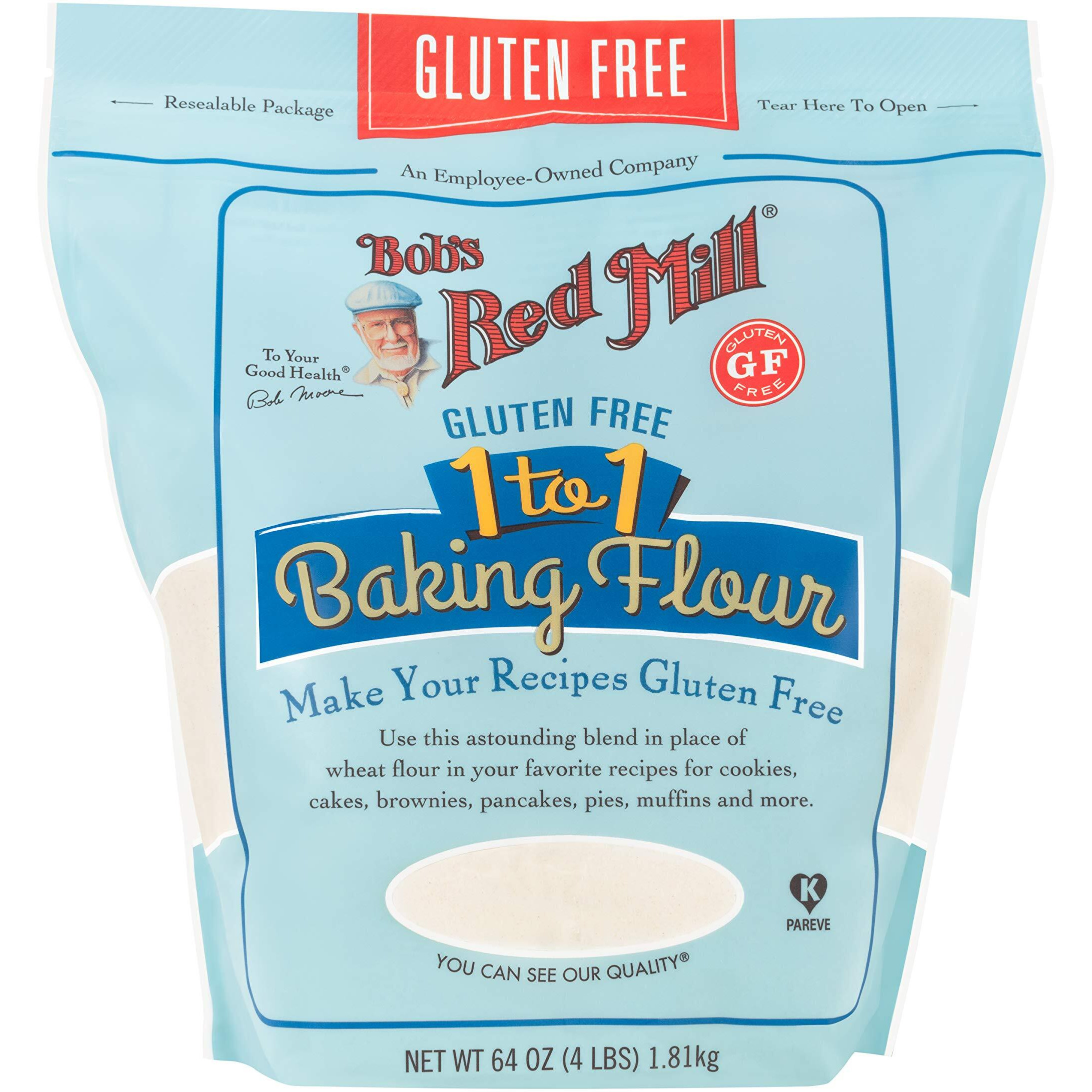 Bob's Red Mill Gluten Free 1-To-1 Baking Flour, 64-Ounce (Pack Of 4)