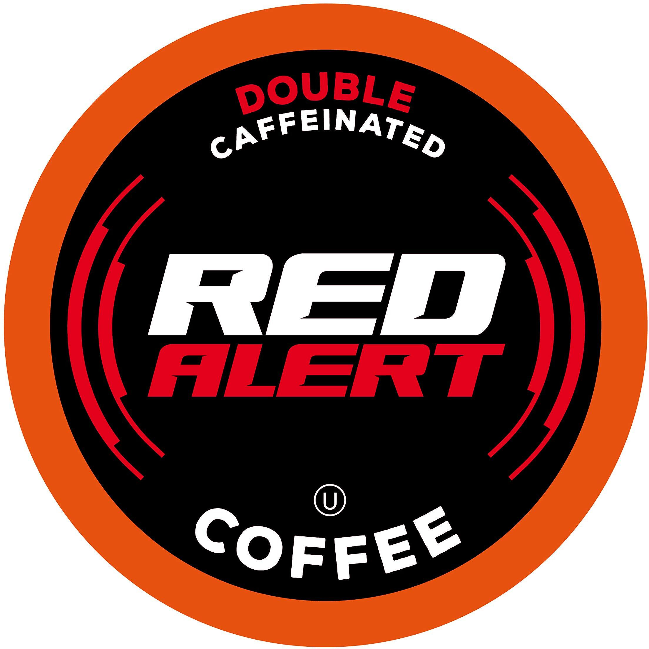 Red Alert Coffee Extra Strong Coffee Pods (Recyclable) Compatible With 2.0 Keurig K Cup Brewers, Caffeine, 40 Count (Pack Of 1)