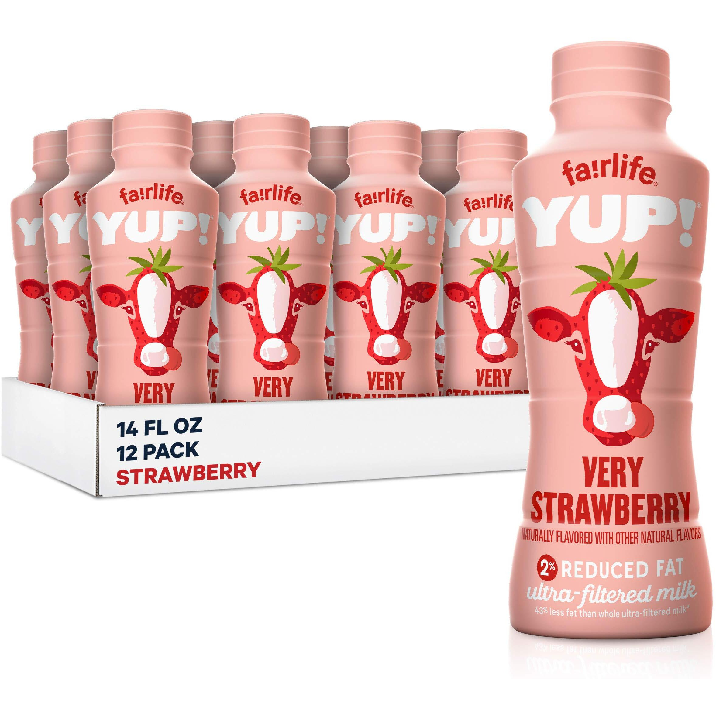 Fairlife Yup Low Fat, Ultra-Filtered Milk, Very Strawberry Flavor, All Natural Flavors (Packaging May Vary), 14 Fl Oz (Pac-K Of 12)