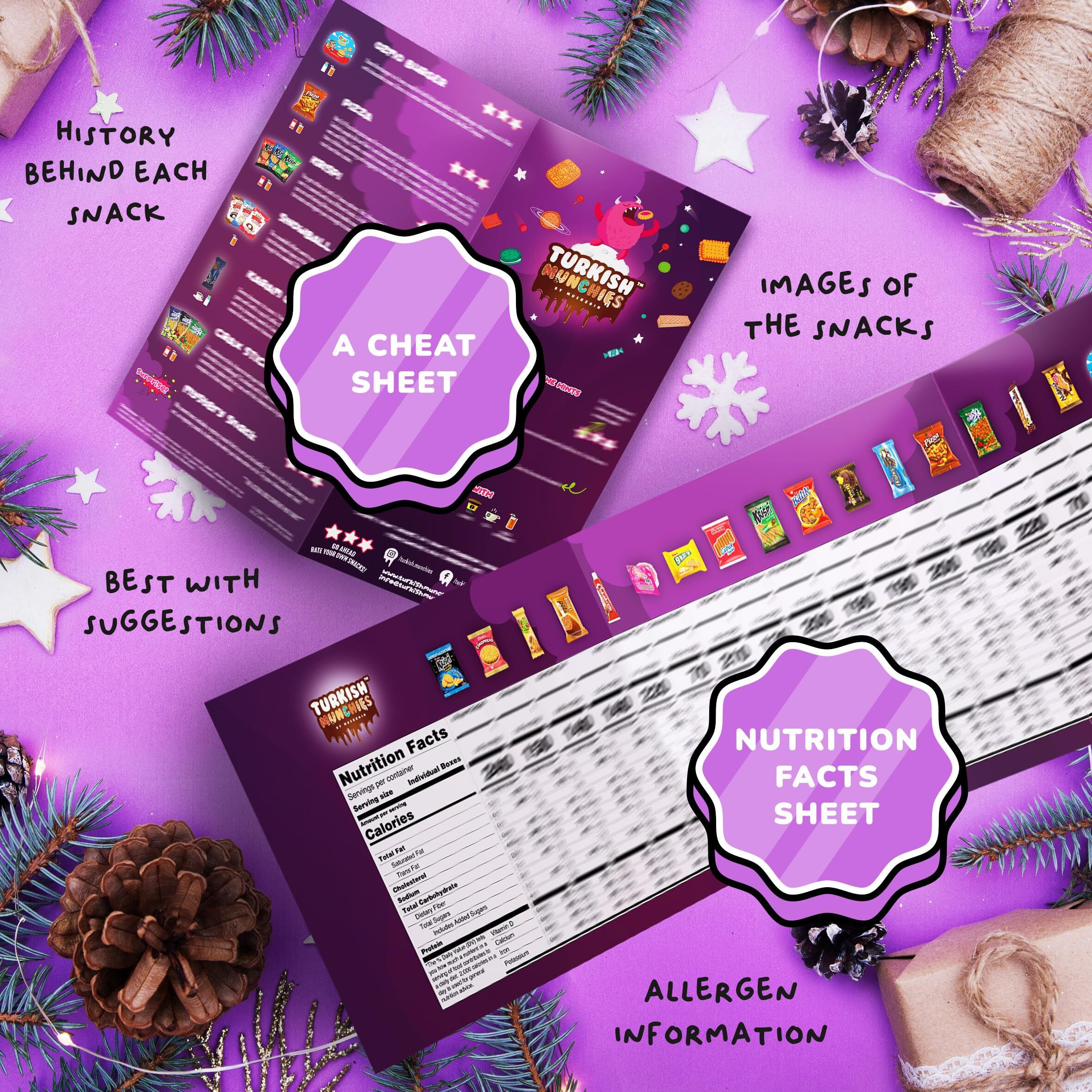 Maxi International Snack Box | Premium Exotic Foreign Snacks | Unique Snack Food Gifts Included | Try Extraordinary Turkish Snacks | Candies From Around The World | 21 Full-Size Snacks