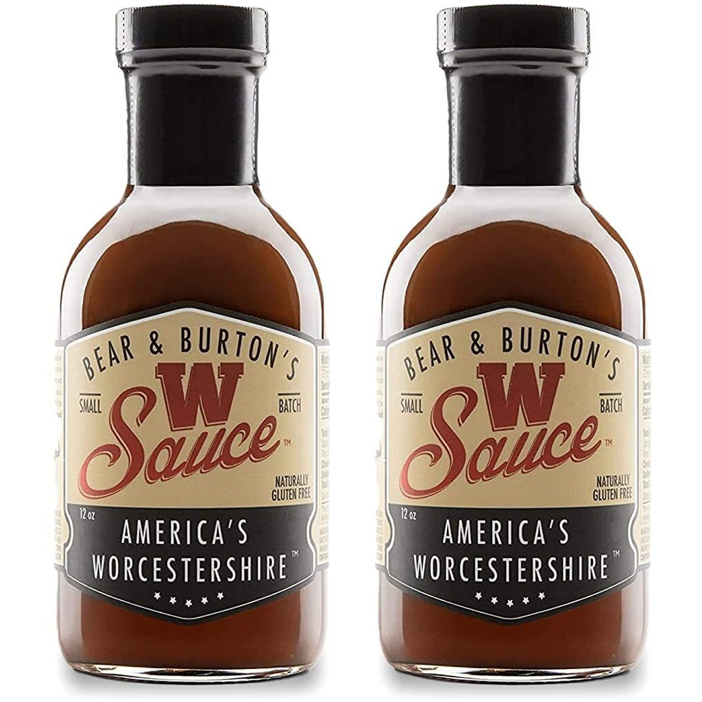 Bear And Burtons W Sauce | Distinctive Worcestershire Sauce Blend | Perfect For Steaks, Dressings & Marinades | 12 Oz - Pack Of 2