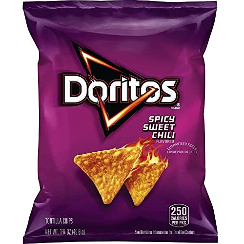 Doritos Flavored Tortilla Chips, Spicy Sweet Chili, 1.75 Ounce (Pack Of 64)