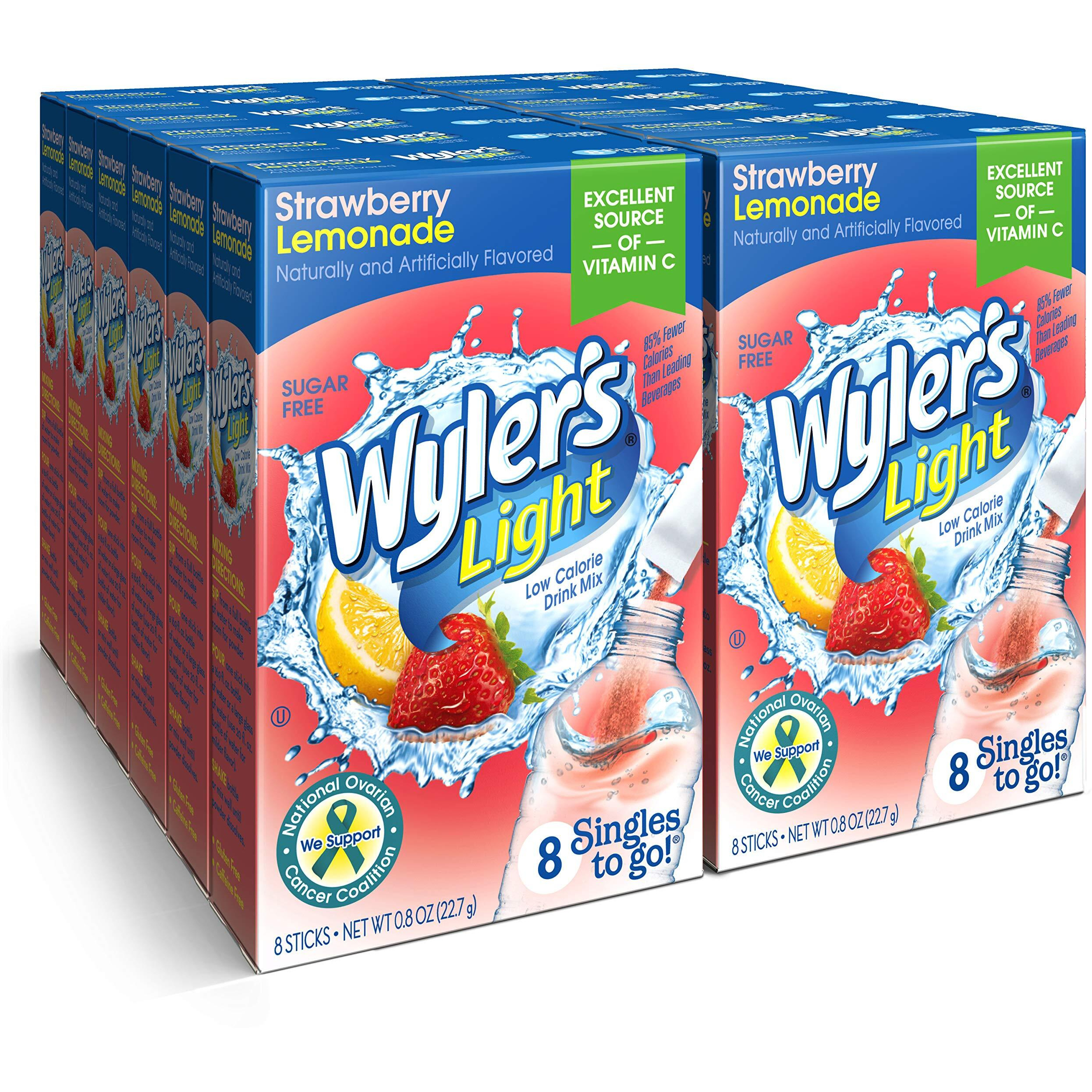 Singles T Go Powder Packets, WTer Drink Mix, Strawberry Lemonade, 96 Singl Servings (Pack Of 12) Strawberry Lemonade