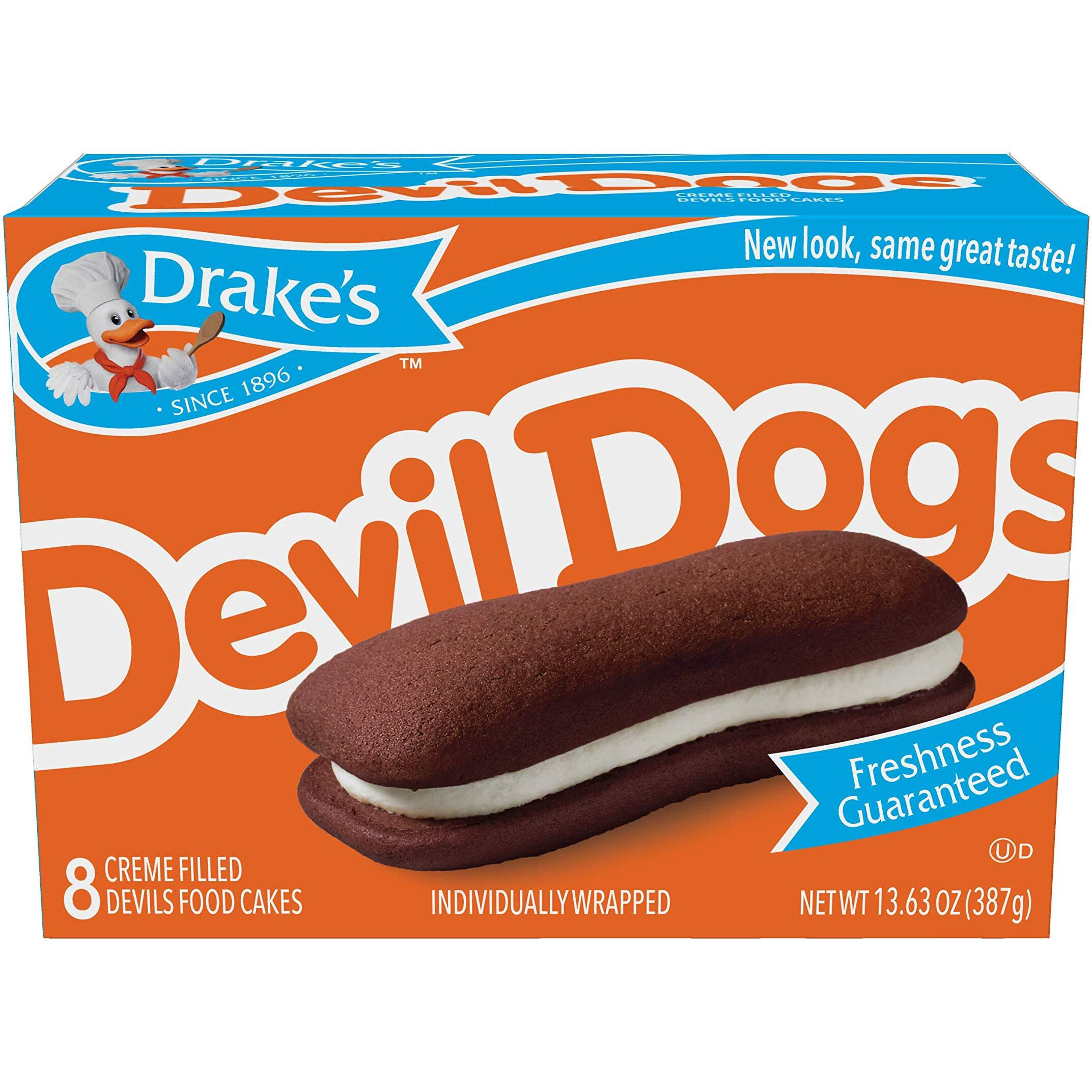 Drake's Devil Dogs, 32 Individually Wrapped Devils Food Cakes (Pack Of 4)