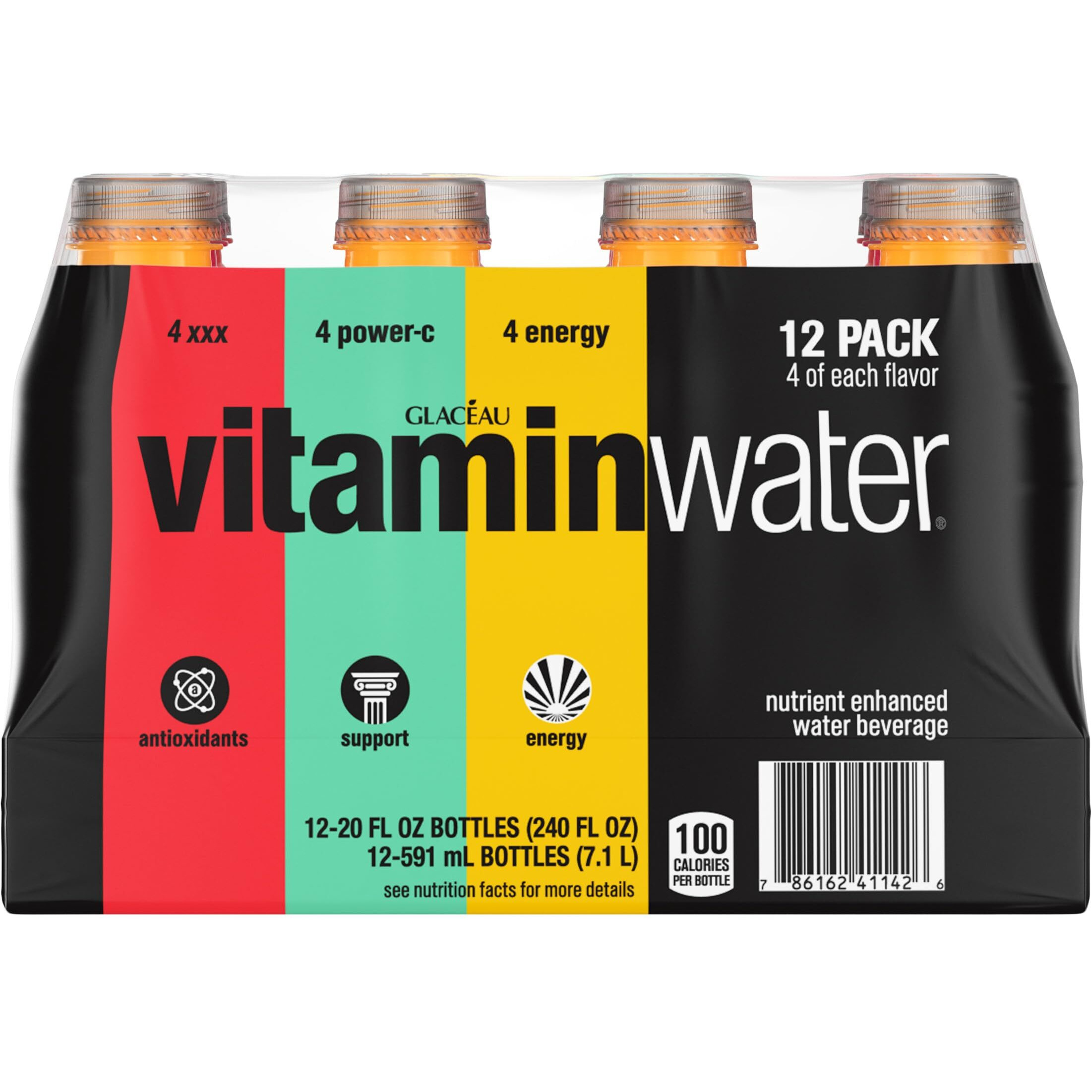 Vitaminwater Variety Pack Bottles, 20 Fl Oz, 12 Pack