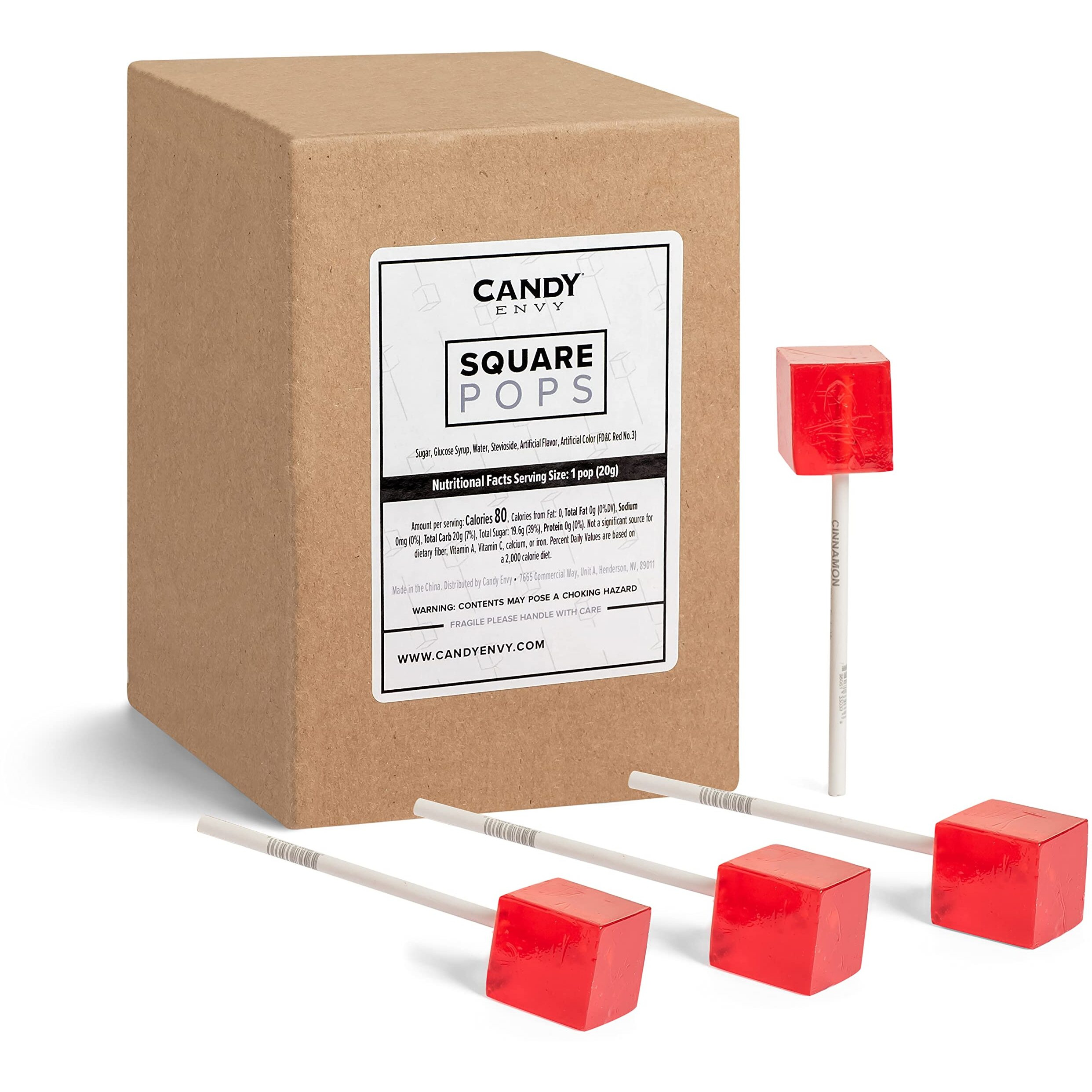 Red Square Pops - 24 Pack - Cinnamon Flavored