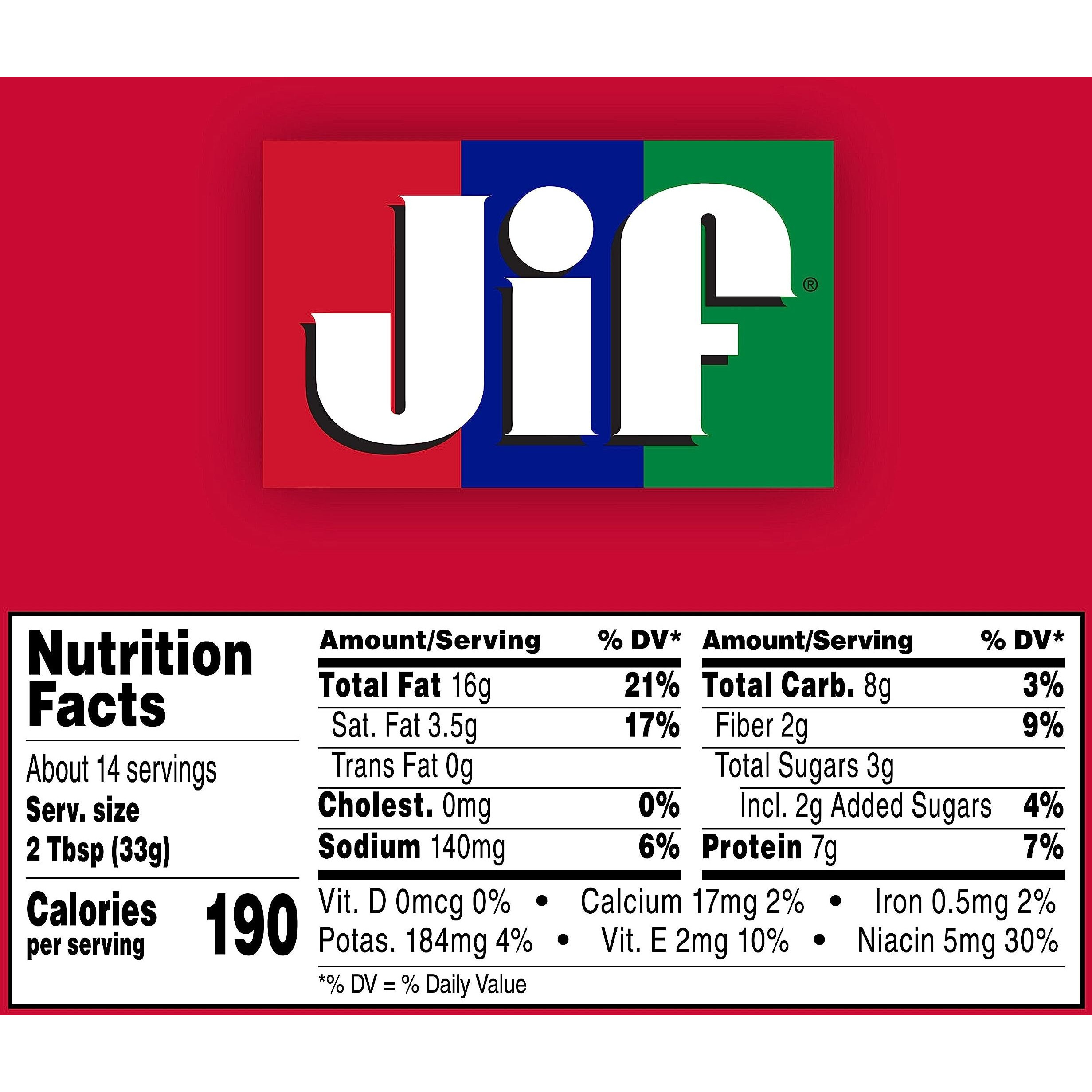Jif Creamy Peanut Butter, 16 Ounces (Pack Of 6)